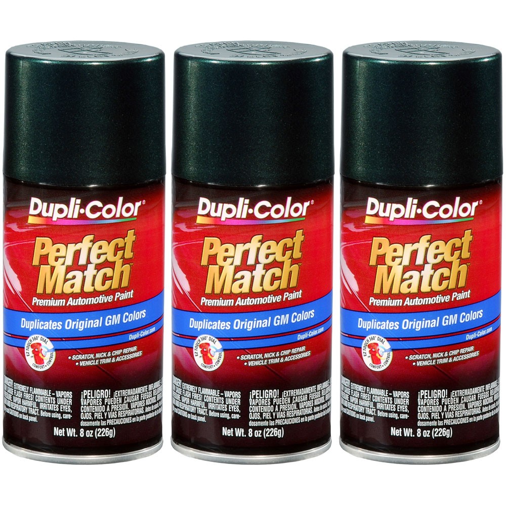 Duplicolor BGM0432 (3-Pack), Aerosol Paint for GM WA9539, Metallic Medium Green