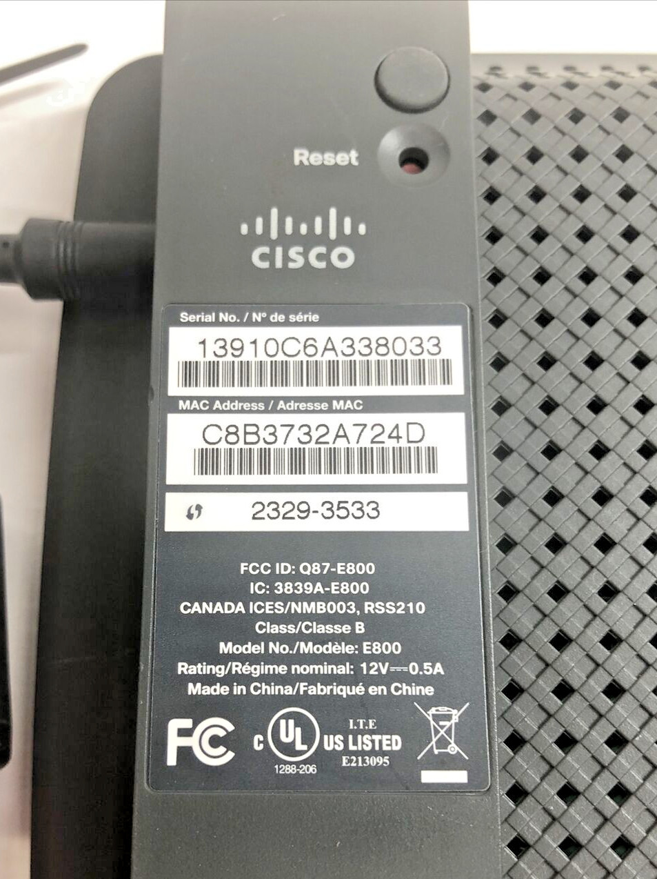Cisco Linksys E800 Wireless Wi-Fi Router