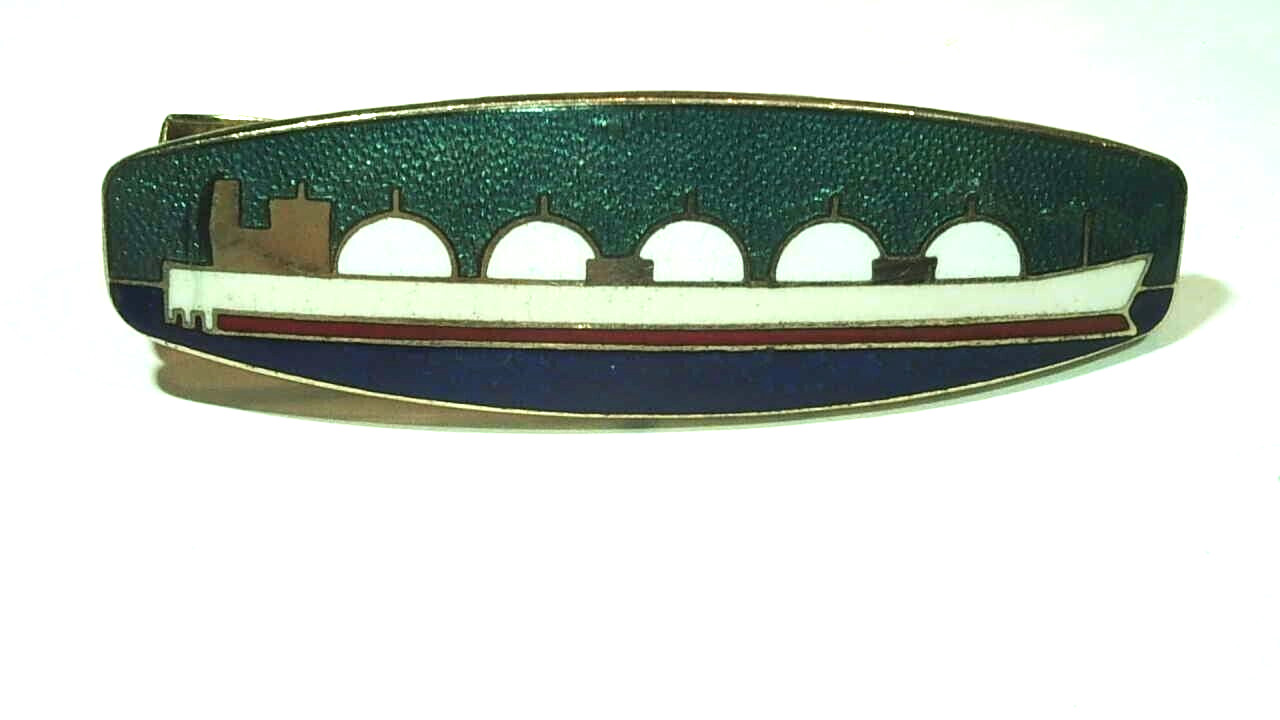 VINTAGE GENERAL DYNAMICS QUINCY SHIPBUILDING TIE CLASP-EMPLOYEE REWARD