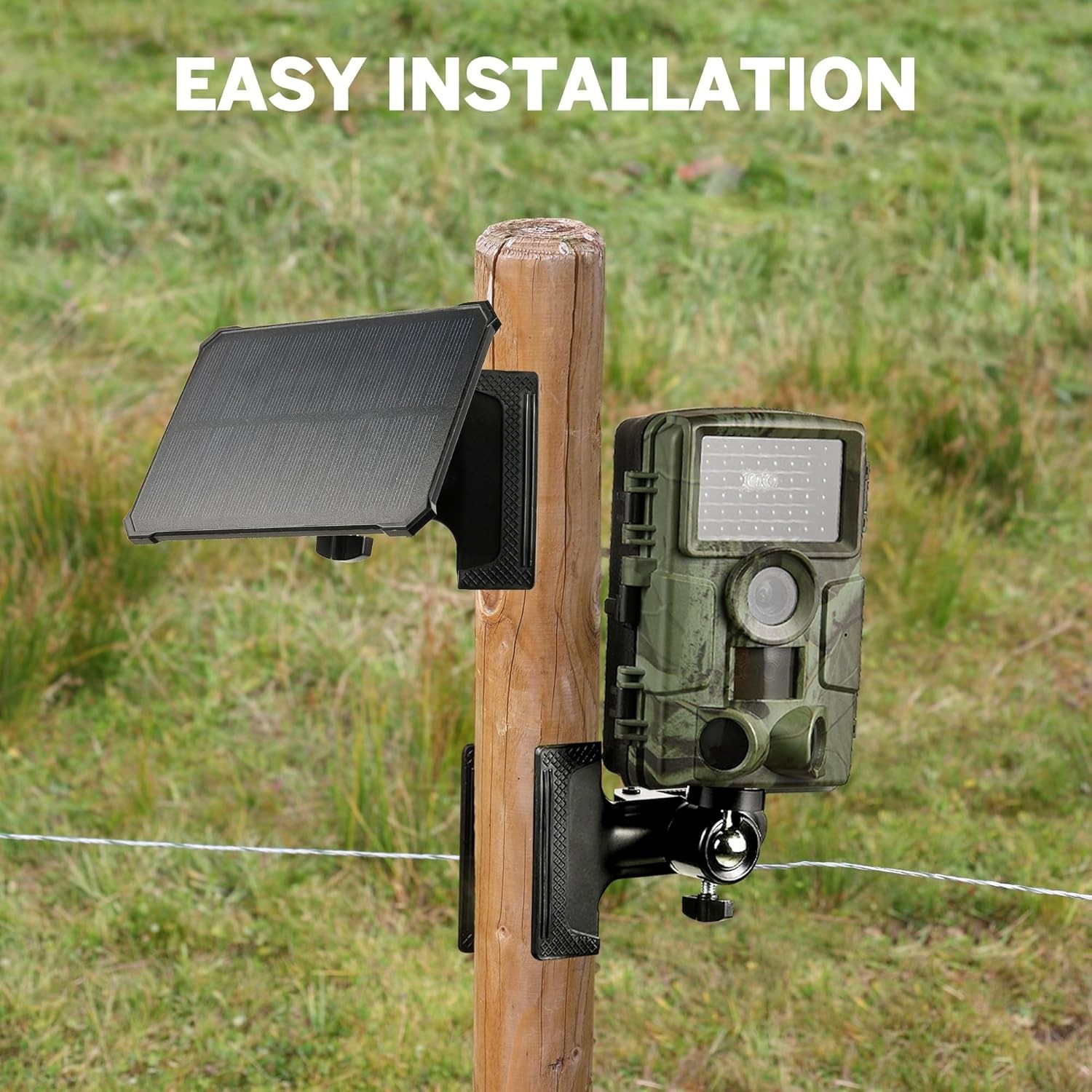 Trail Camera Clip Mount, 2 Pack Tracking Camera Bracket, 360 Rotatable Interface
