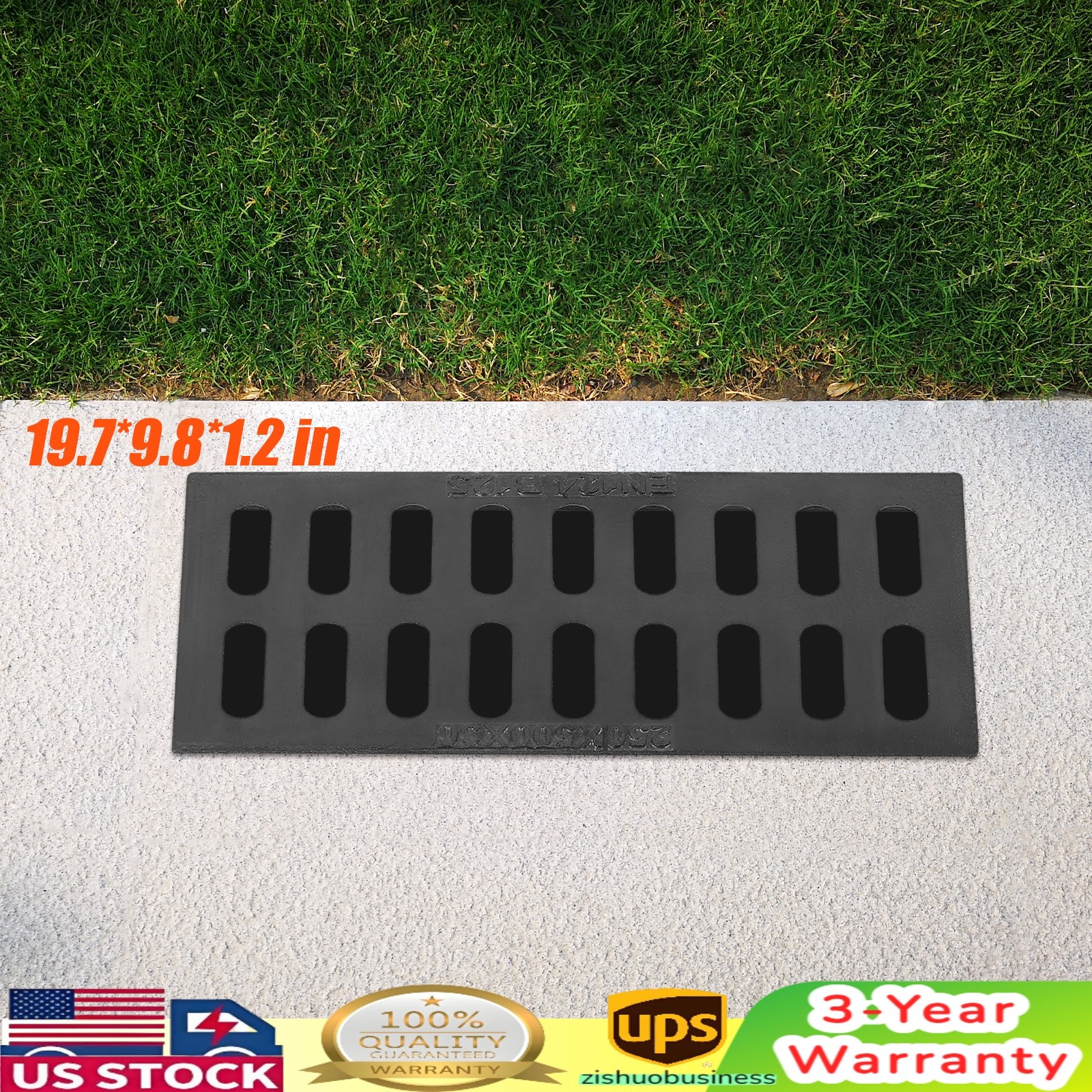 Ductile Cast Iron Drain Grate Outdoor Channel Drainage Cover Outdoor Sewer Cover