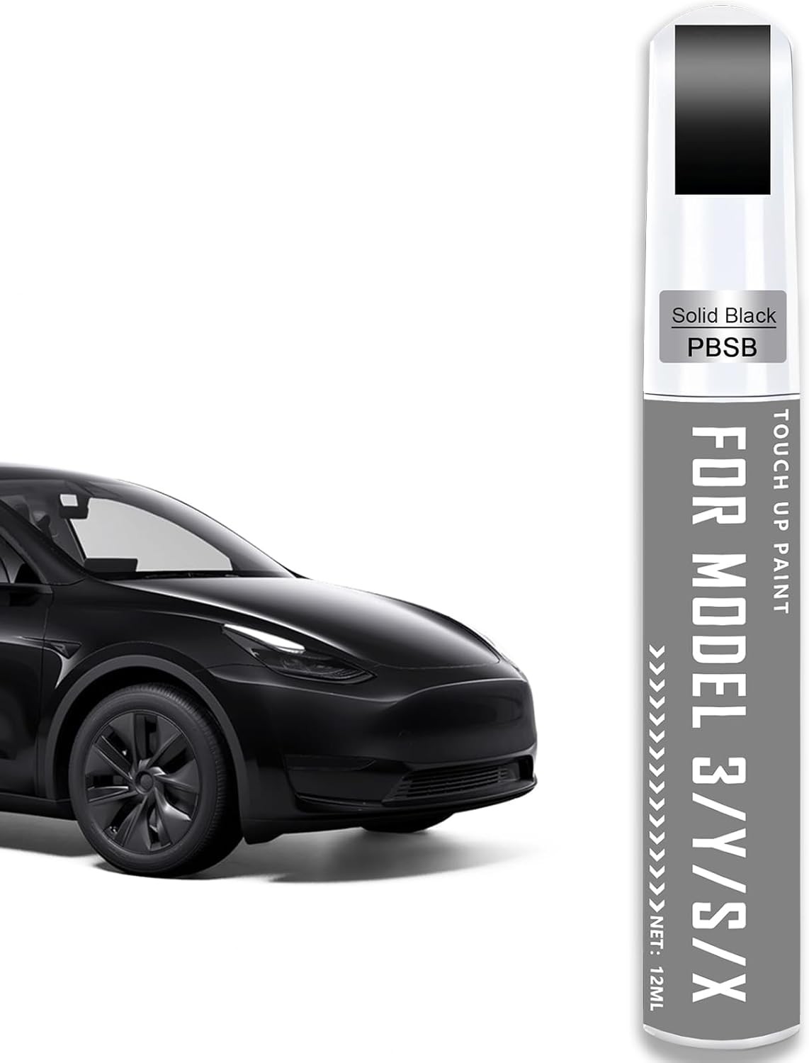 Touch Up Paint Kit PBSB Solid Black for Tesla Model Y 3 S X DIY Repair Kit Chips
