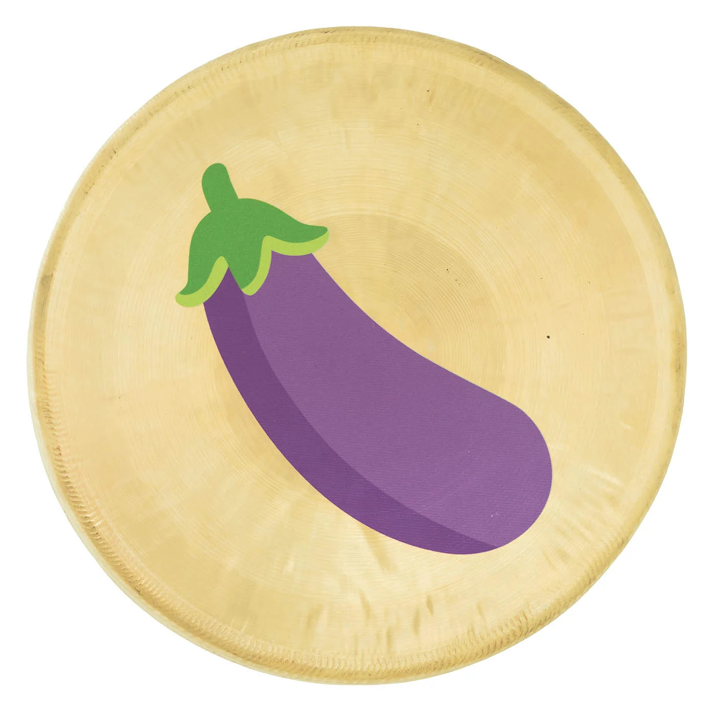 7" Eggplant Emoji Gong - Fun Bright Novelty Sound Gong