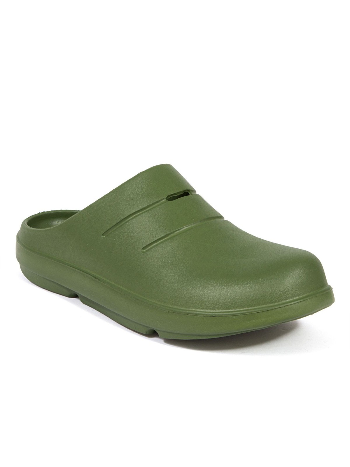 DEER STAGS Mens Green Cut Out Winston Round Toe Slip On Slippers Shoes 8 M