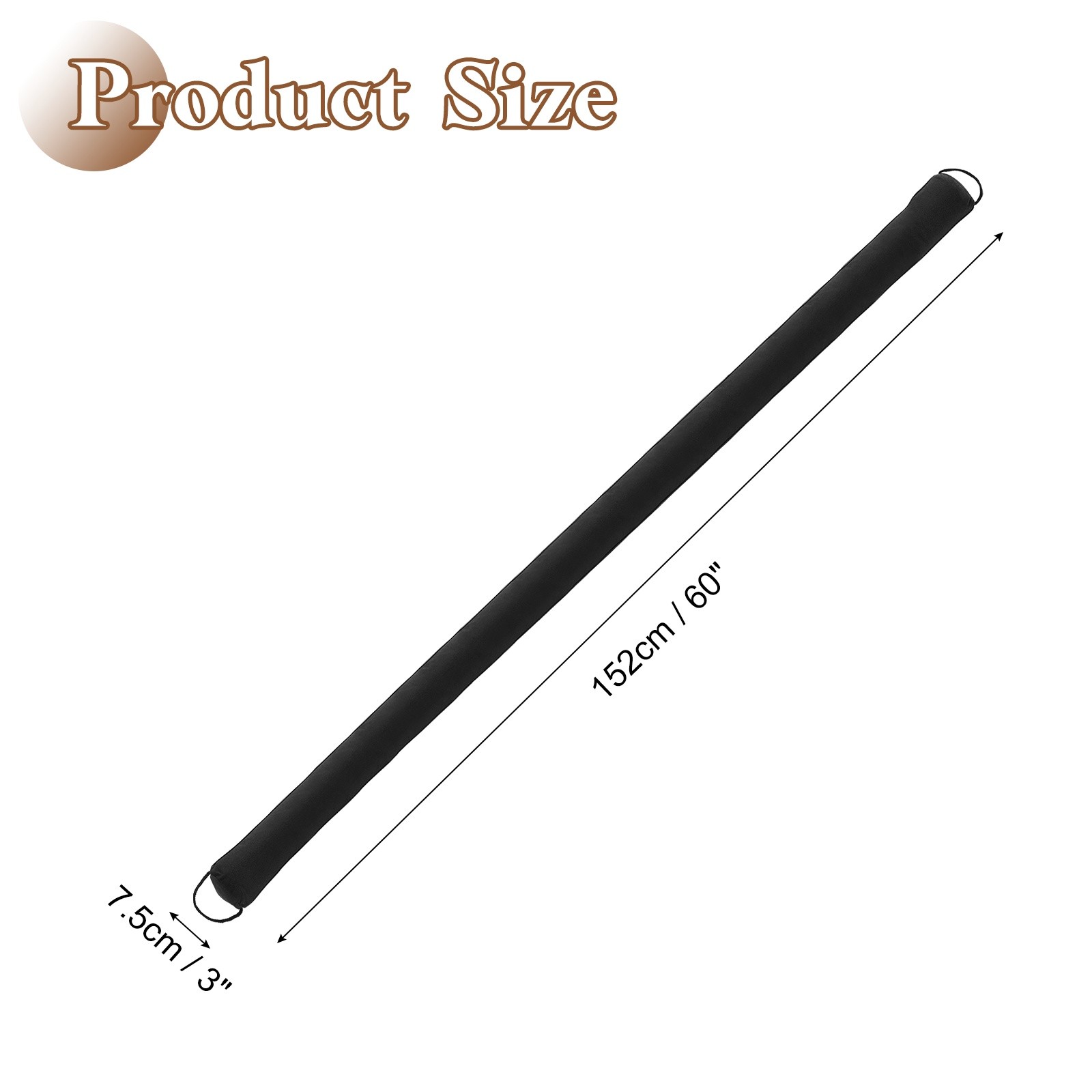 Door Sweep for Bottom of Door, 60" x 3" Door Draft Stopper, Black