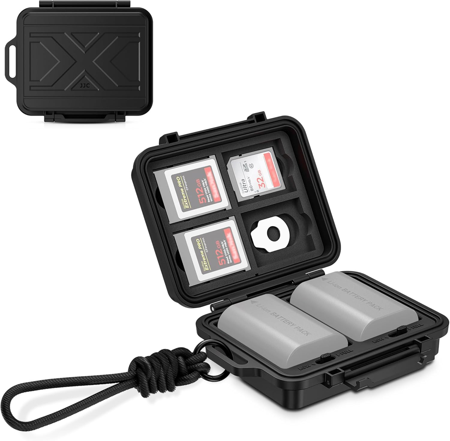 Portable Camera Battery Memory Card Storage Case for 3 SD Card,4 Cfexpress Type-