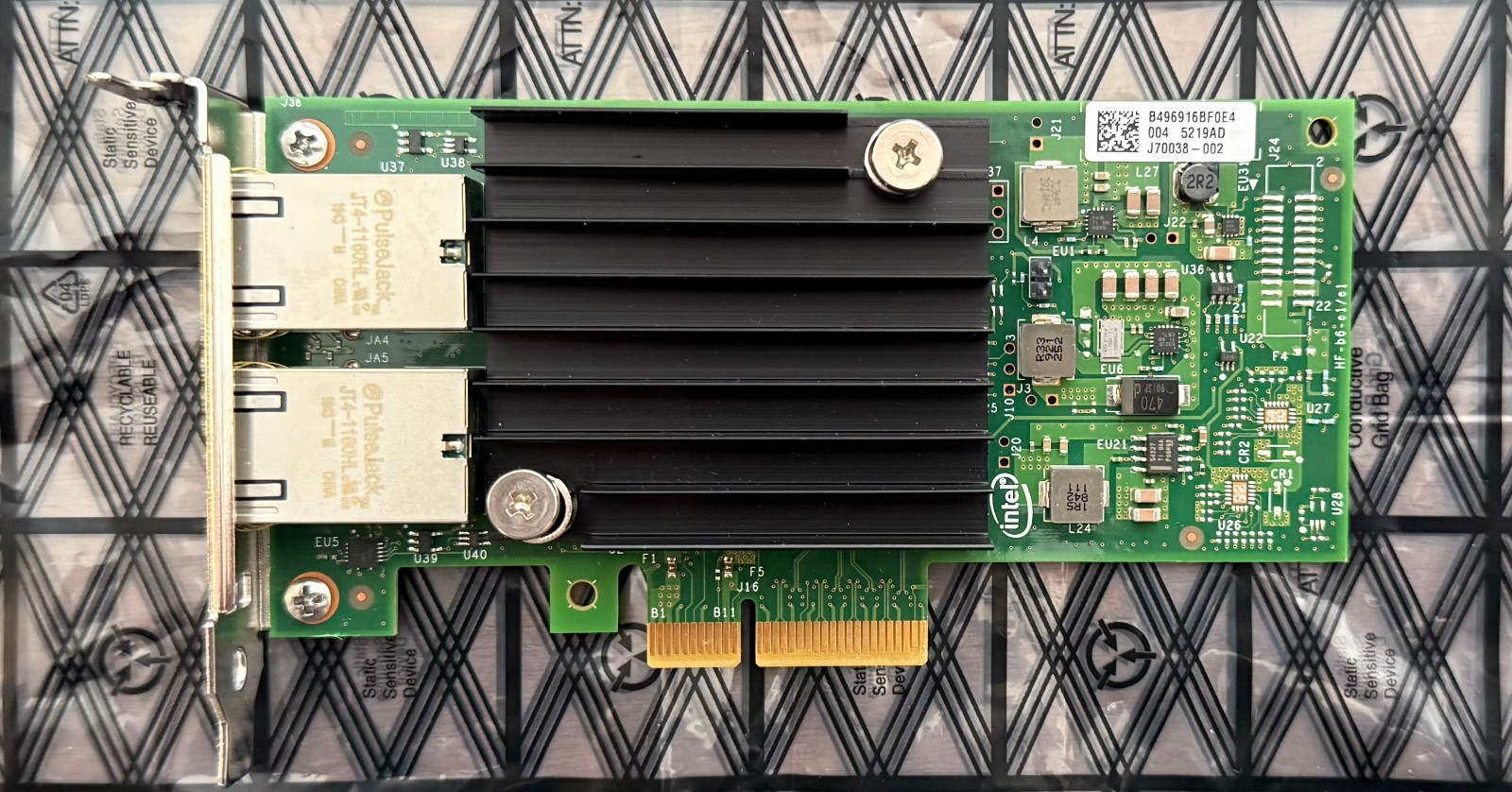 Dell C4D5P Intel X550-T2 Dual Port 10G RJ-45 PCIe Network Card Low Profile