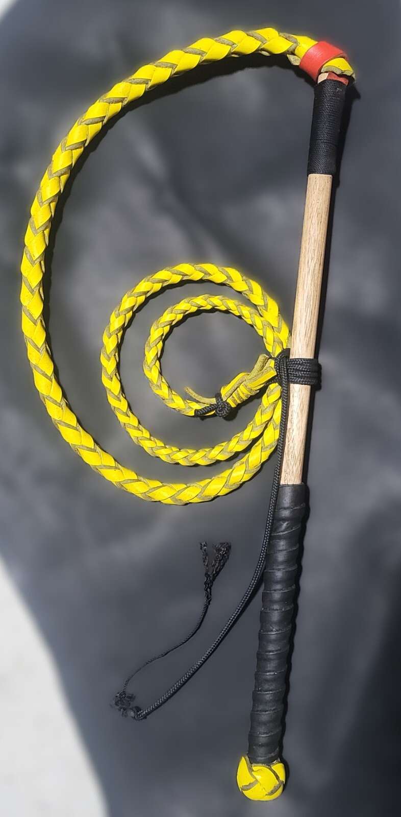 4ft Yellow Leather Stock Whips