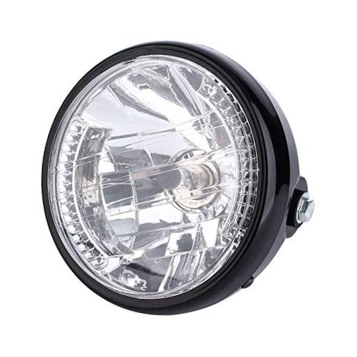 Terisass LED Motorcycle Headlight with Housing 7" Universal 12V H4 35W