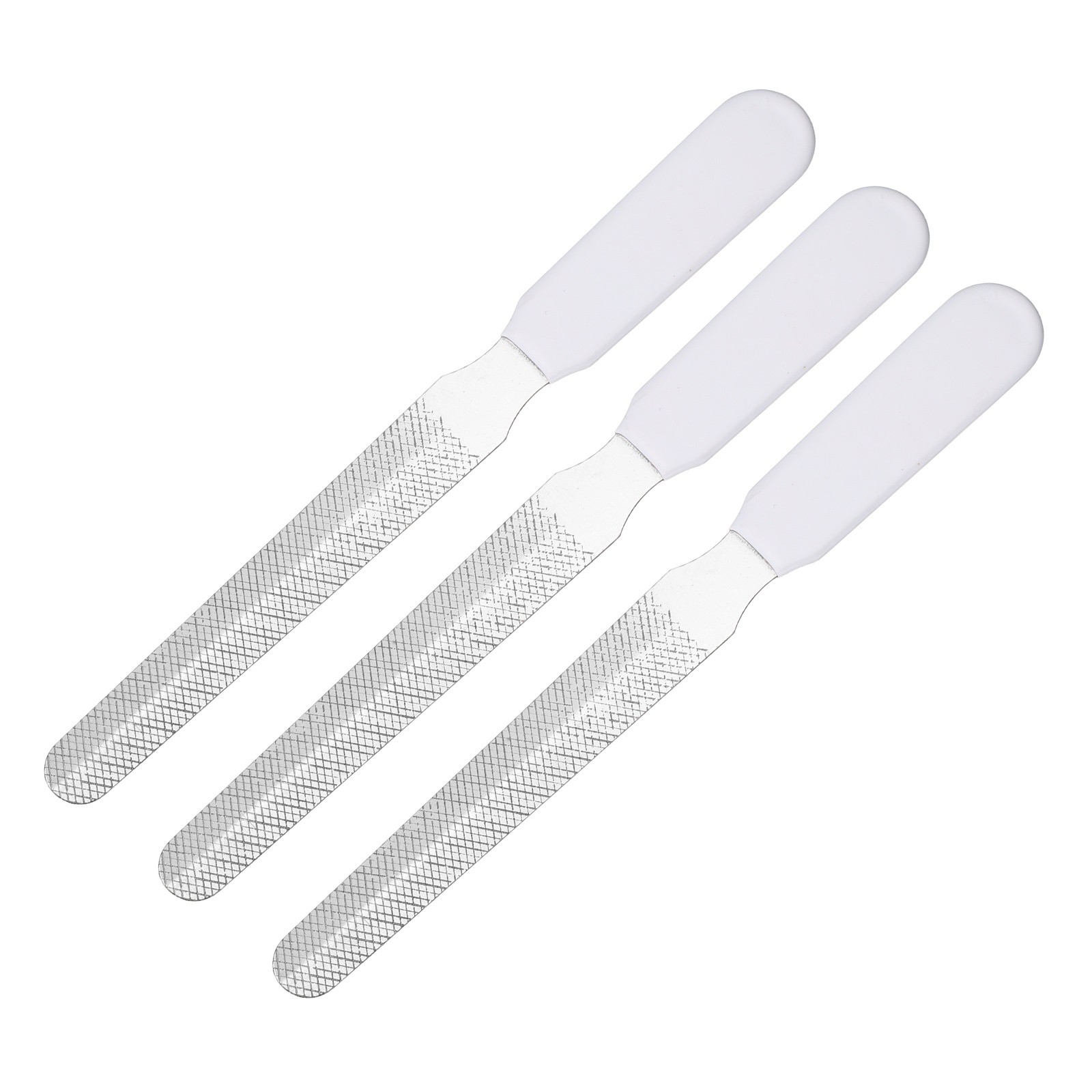 5.5x0.6" Stainless Steel Pet Nail File, (White, 3 Pcs)
