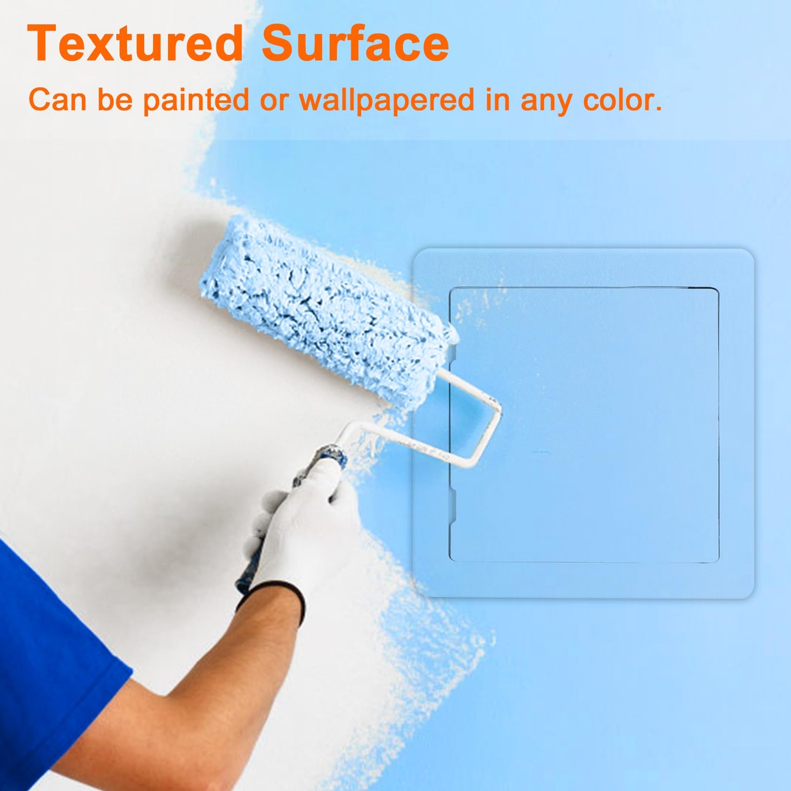 White Plastic Access Panel Drywall Ceiling Wall Removable Hinged 10x10 Inch