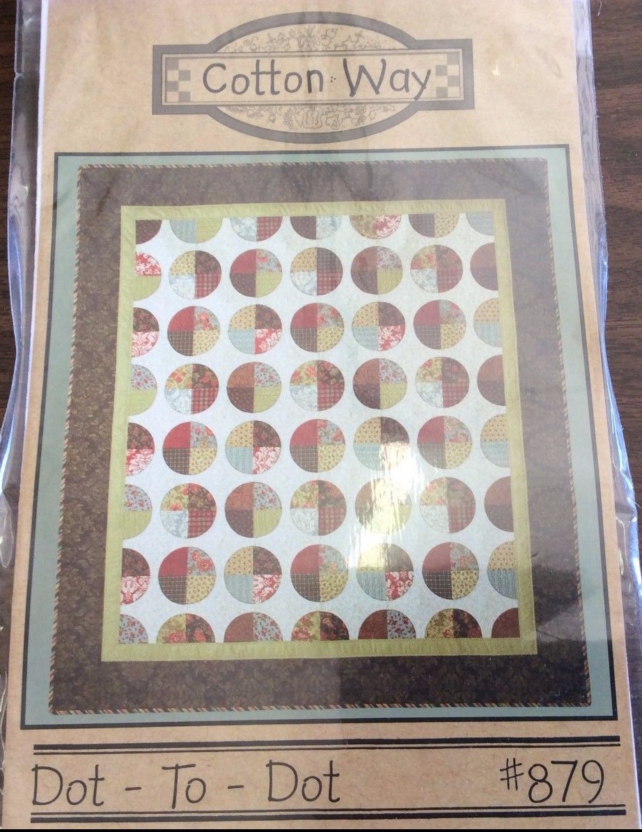 DOT TO DOT # 879 SIZE 63 X 71 THROW SIZE QUILT BY COTTON WAY