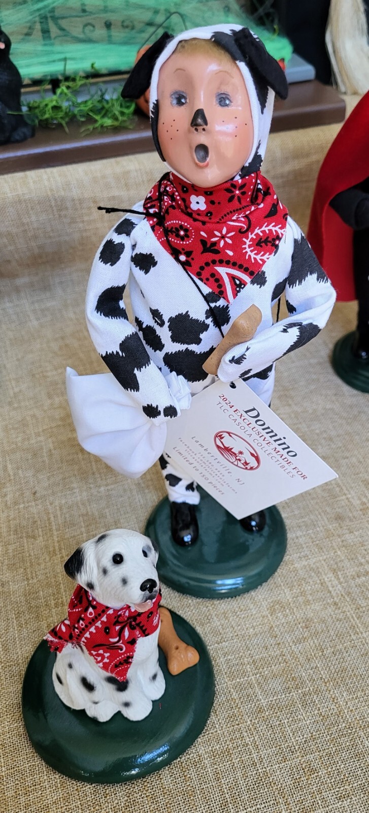 2024 Byers Choice Exclusive TLC Casola Collectibles Domino & Spot Limited to 150