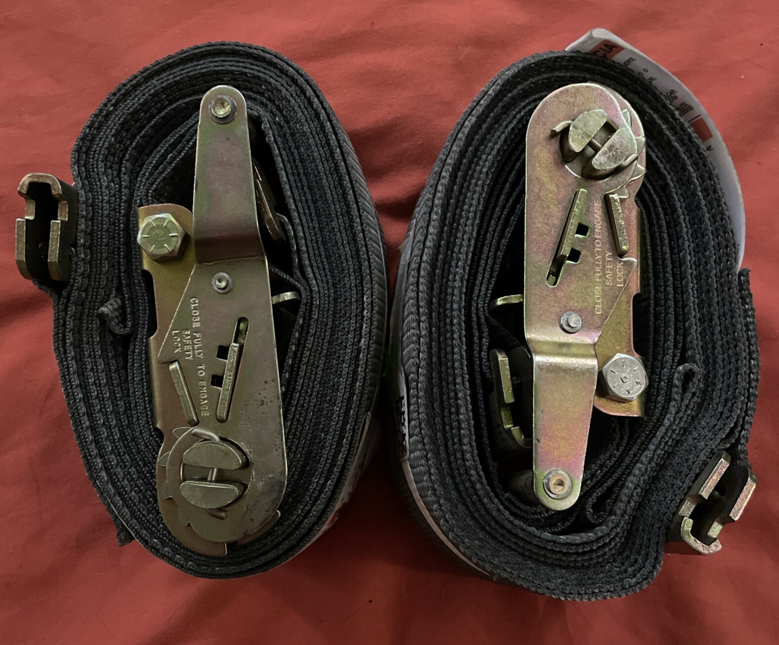 2” x 16' LOGISTIC CARGO RATCHET STRAP E fitting Lot pack of 2 DURABUILT 1333 LB