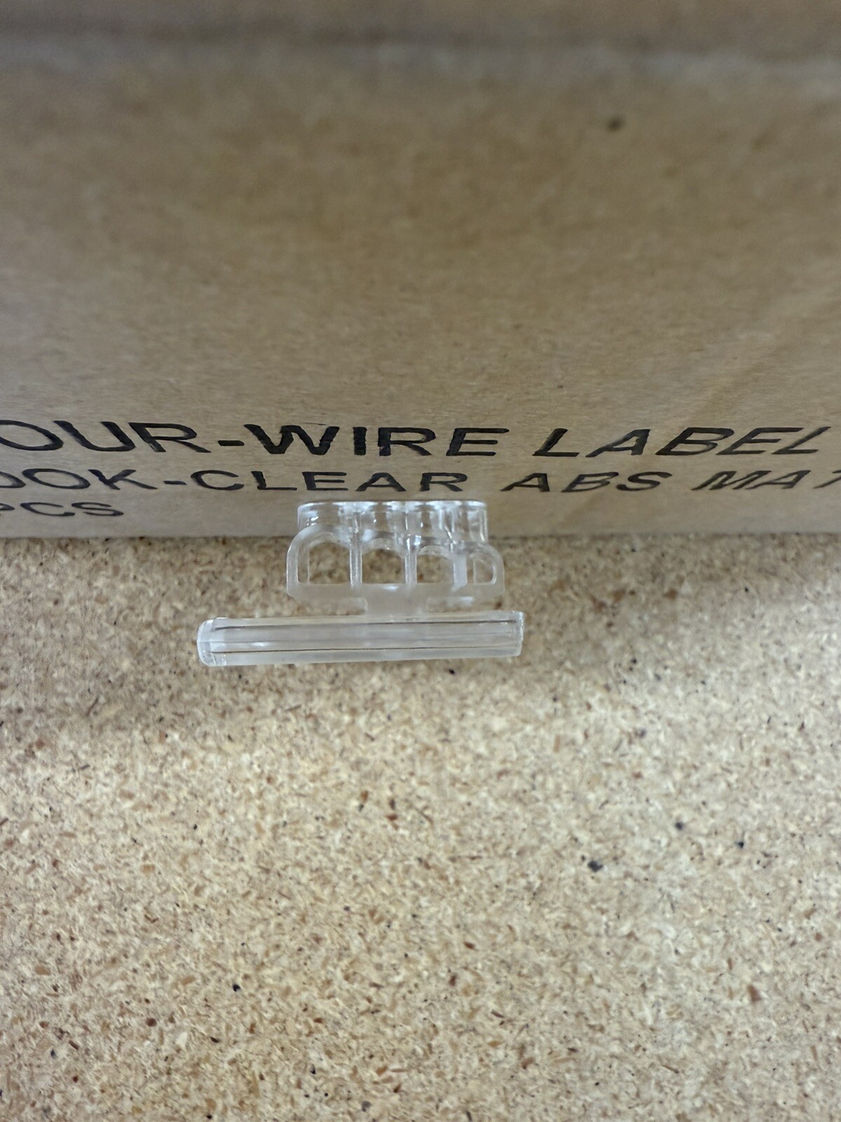 2” Wide Top Load Four Wire Scan Hooks Clear ABS Material 100PCS