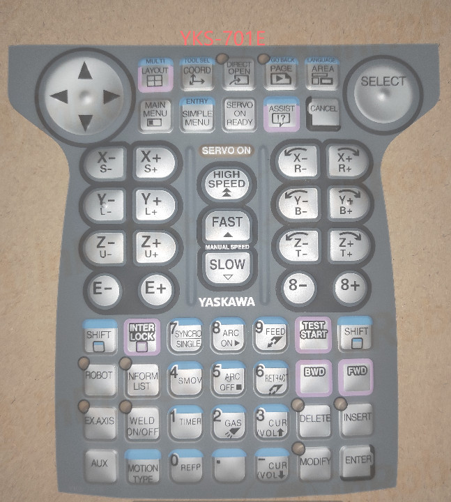 YKS-701E Yaskawa DX200 Teach Pendant JZRCR-YPP21-1 Membrane Keypad Film