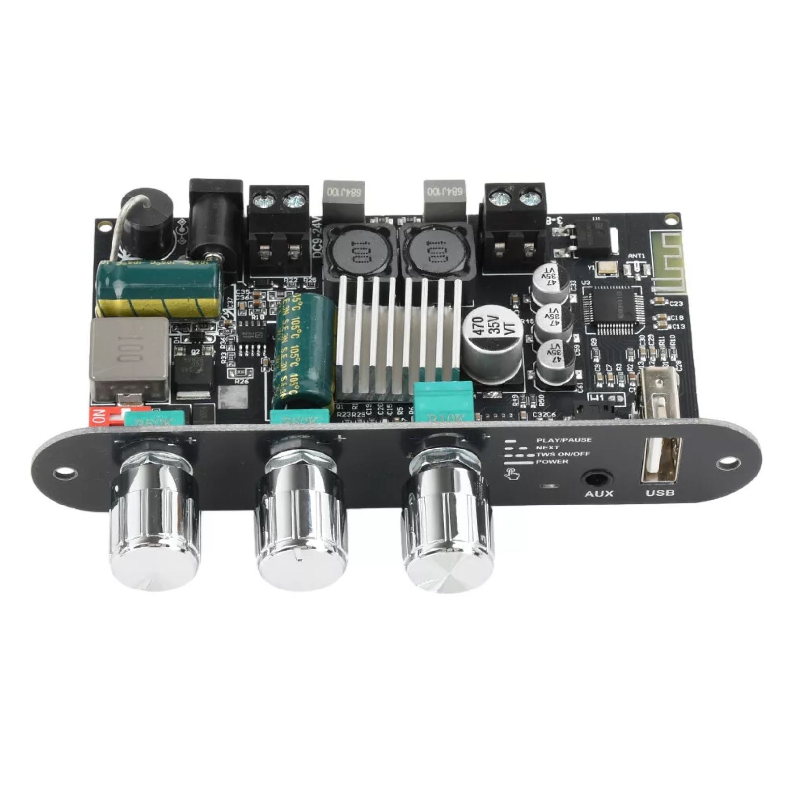 Audio Amplifier Board features input anti-reverse and anti-static protection