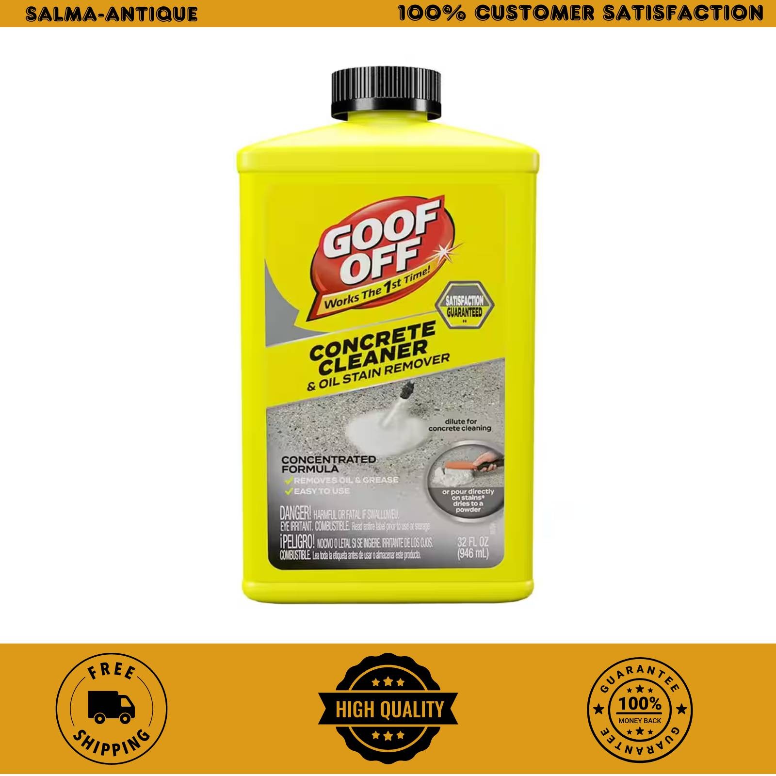 Goof Off 32 Oz. Concrete Cleaner and Oil Stain Remover