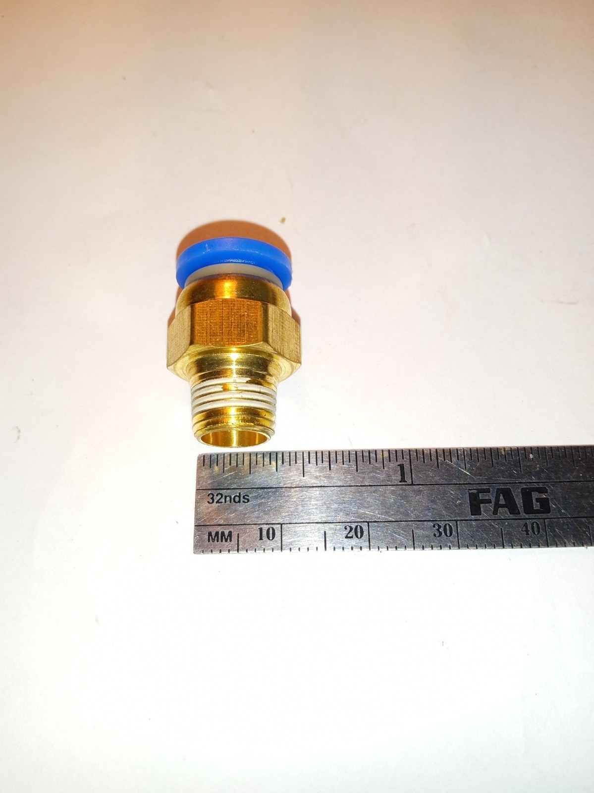 Push to connect air oil gas Brass attachment oil hose Fitting. SEE pic.