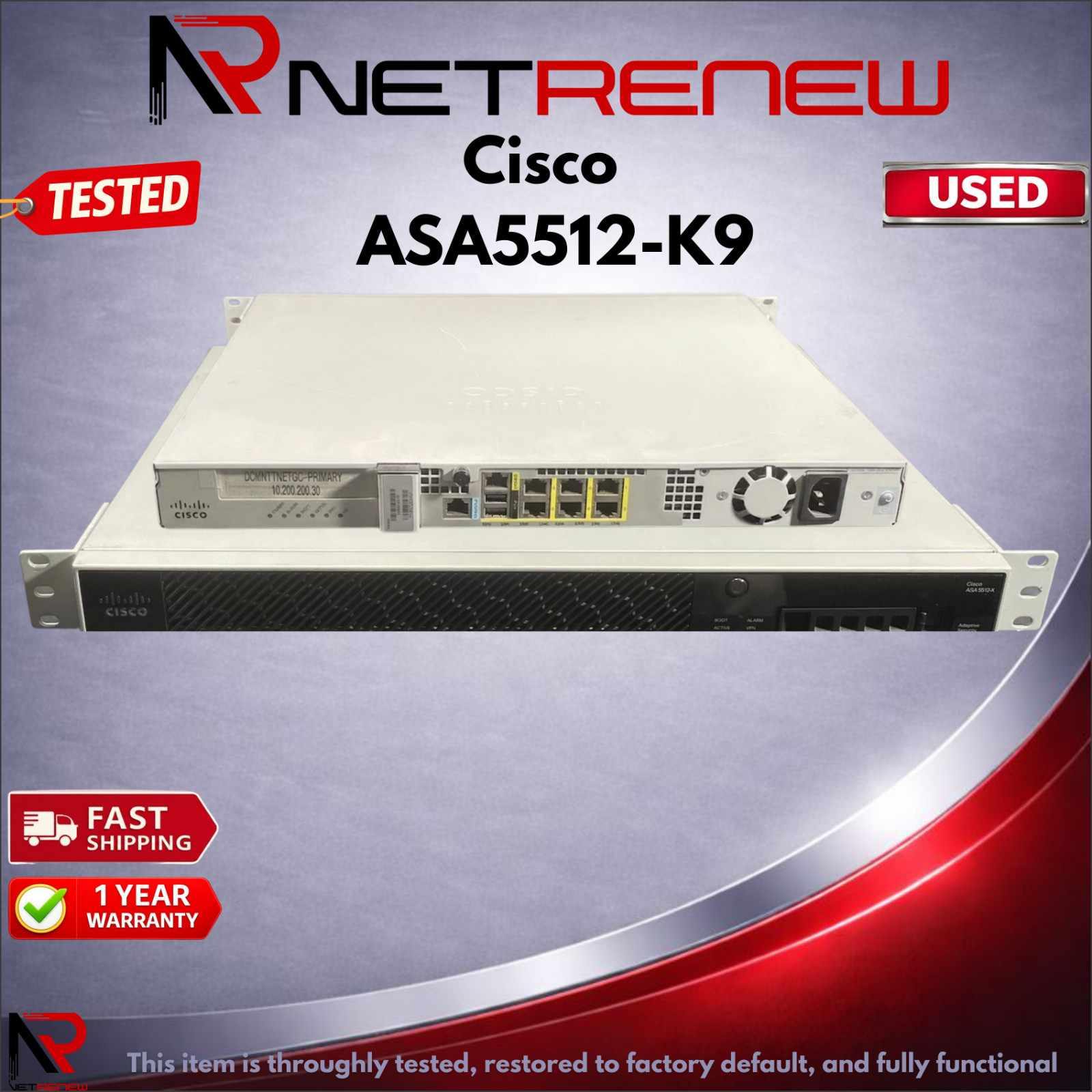 Cisco ASA5512-K9  ASA5512-X  Adaptive Security Appliance