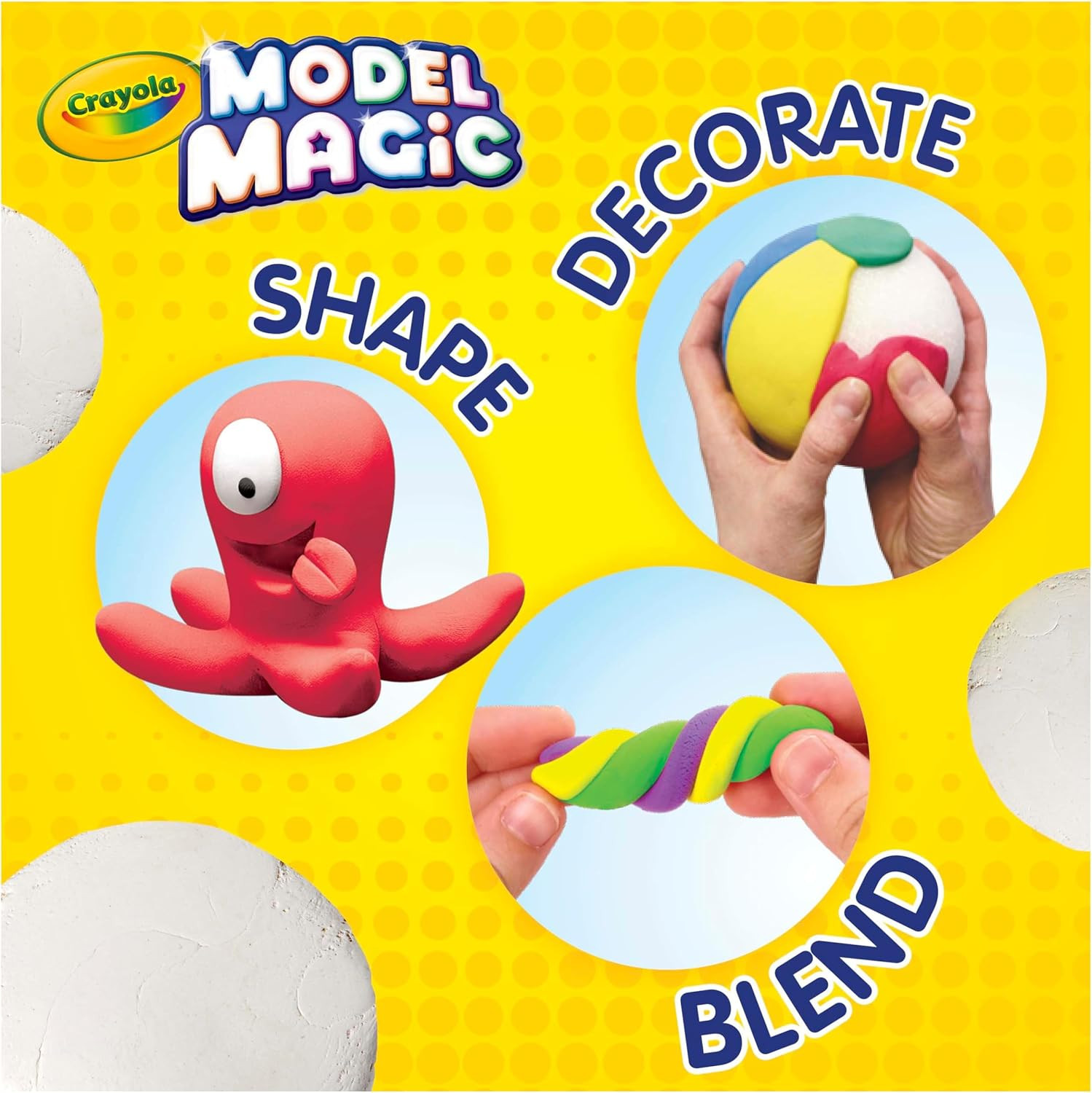 Crayola Model Magic White 4-Pack - Air-Dry Modeling Clay for Kids