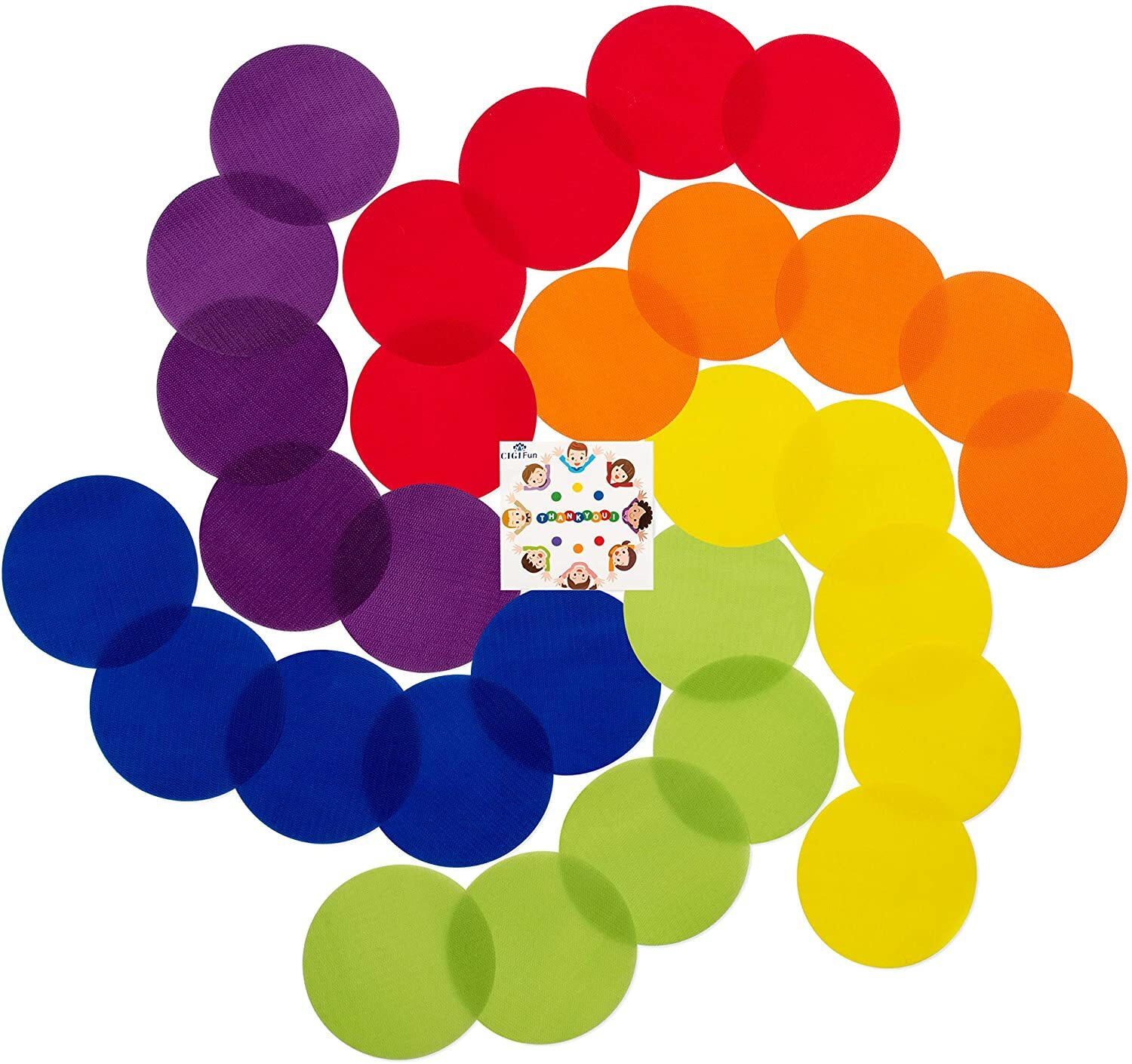 Sit Carpet Spots Markers for Classroom Floor - 5” (30 Pack)