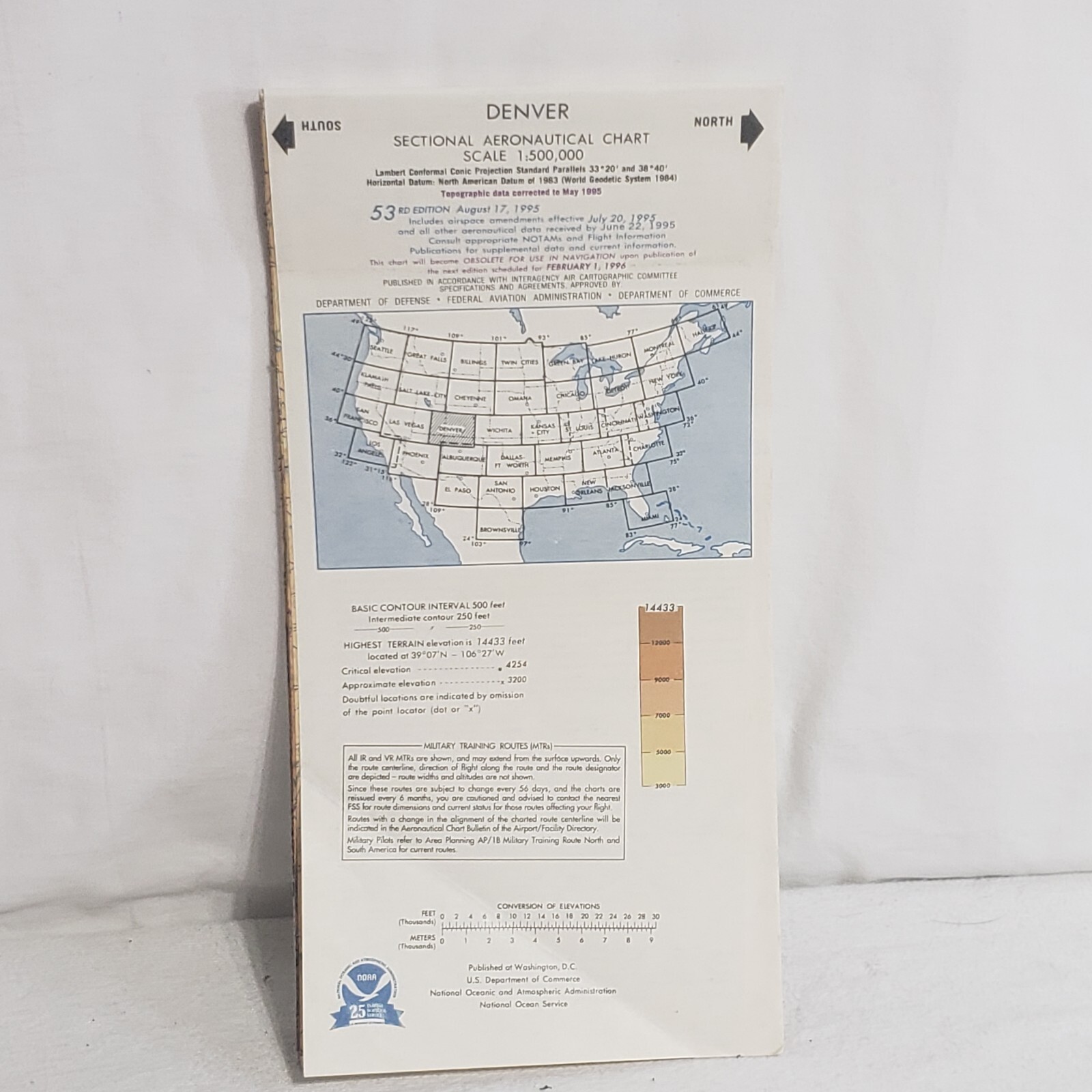 Aeronautical Chart Denver 1995