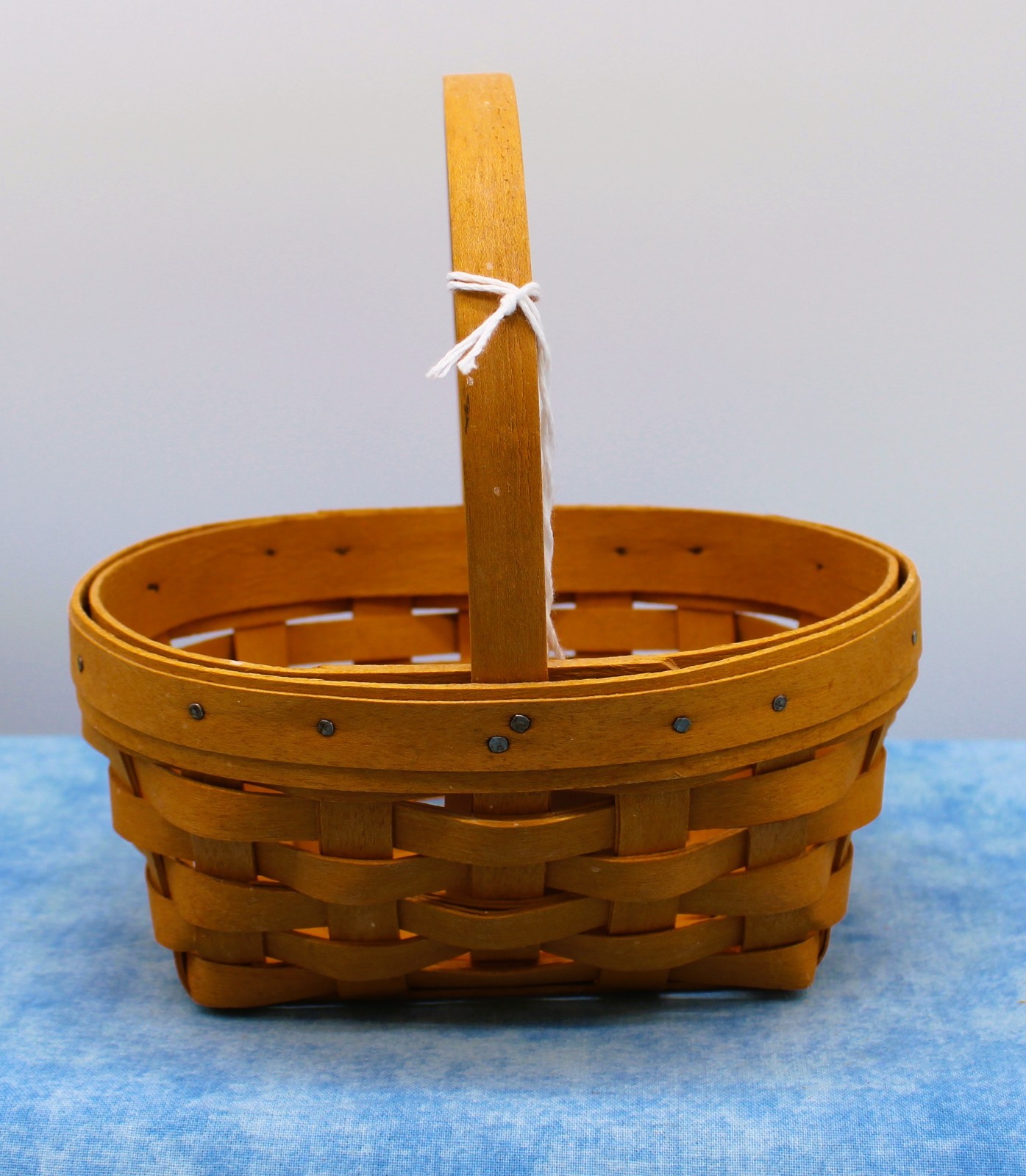 Longaberger Small Square Basket 2001 Handwoven Dresden Ohio USA – 6.5”x5.5”x6.5”