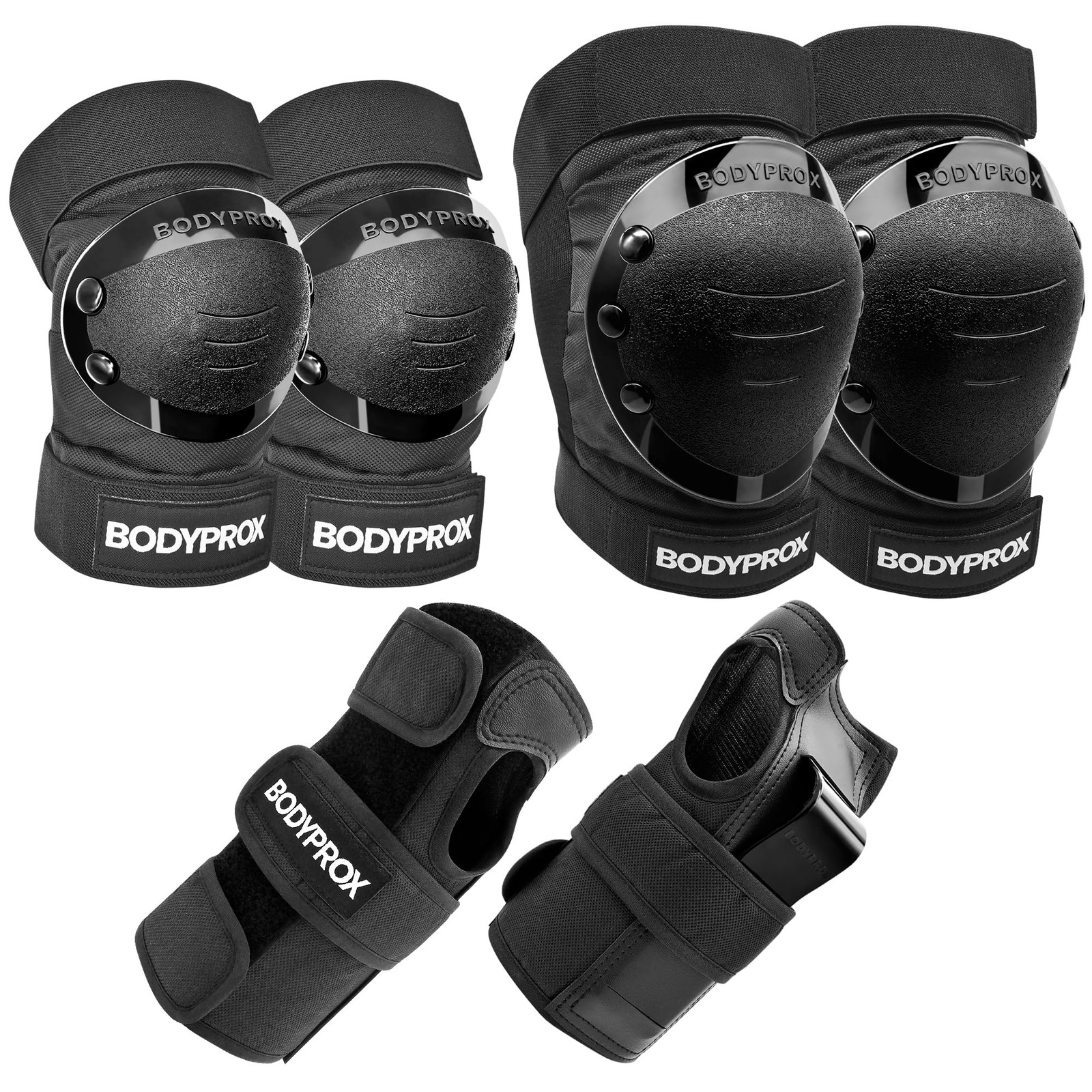 Bodyprox Knee Pads Elbow Pads Wrist Guards Set For Skateboarding Roller Derby