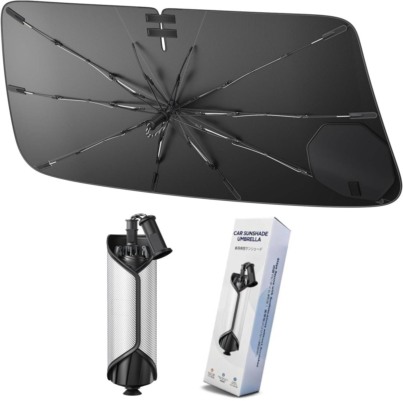 2026 Upgrade Windshield Sun Shade for Trucks, Large Sedans & SUVS
