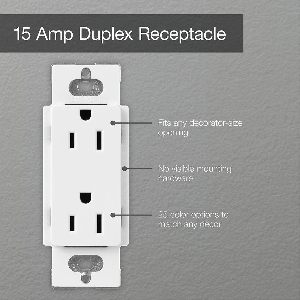 Claro 20 Amp Duplex Outlet, Pumice (SCR-20-PM)