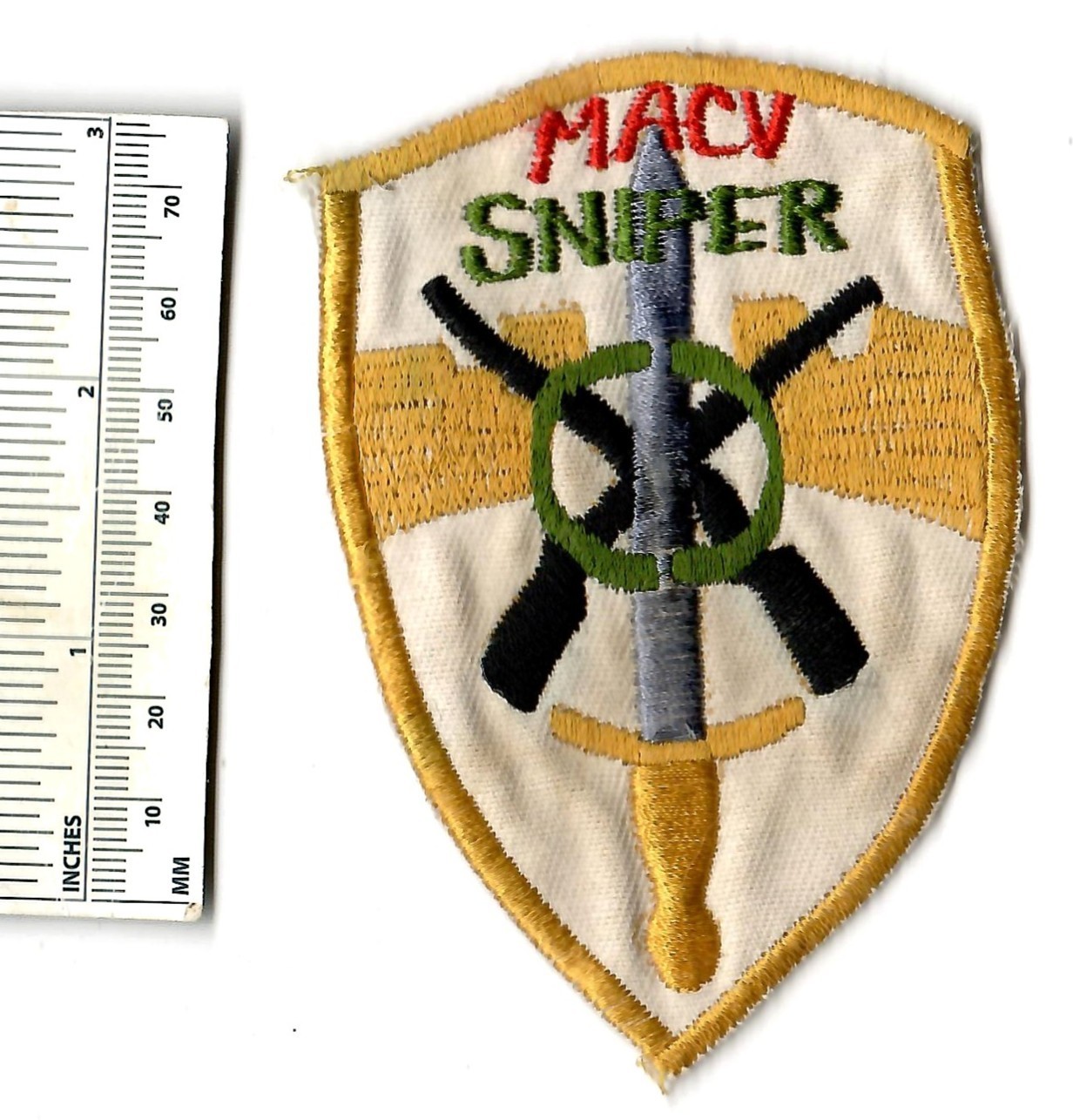 Vietnam War MACV SNIPER Shoulder Patch US Nam Viet Cong Army Cloth