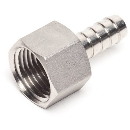 LD Carlson Stainless Steel 3/8in Barbed Hose Fitting 1/2in Female NPT