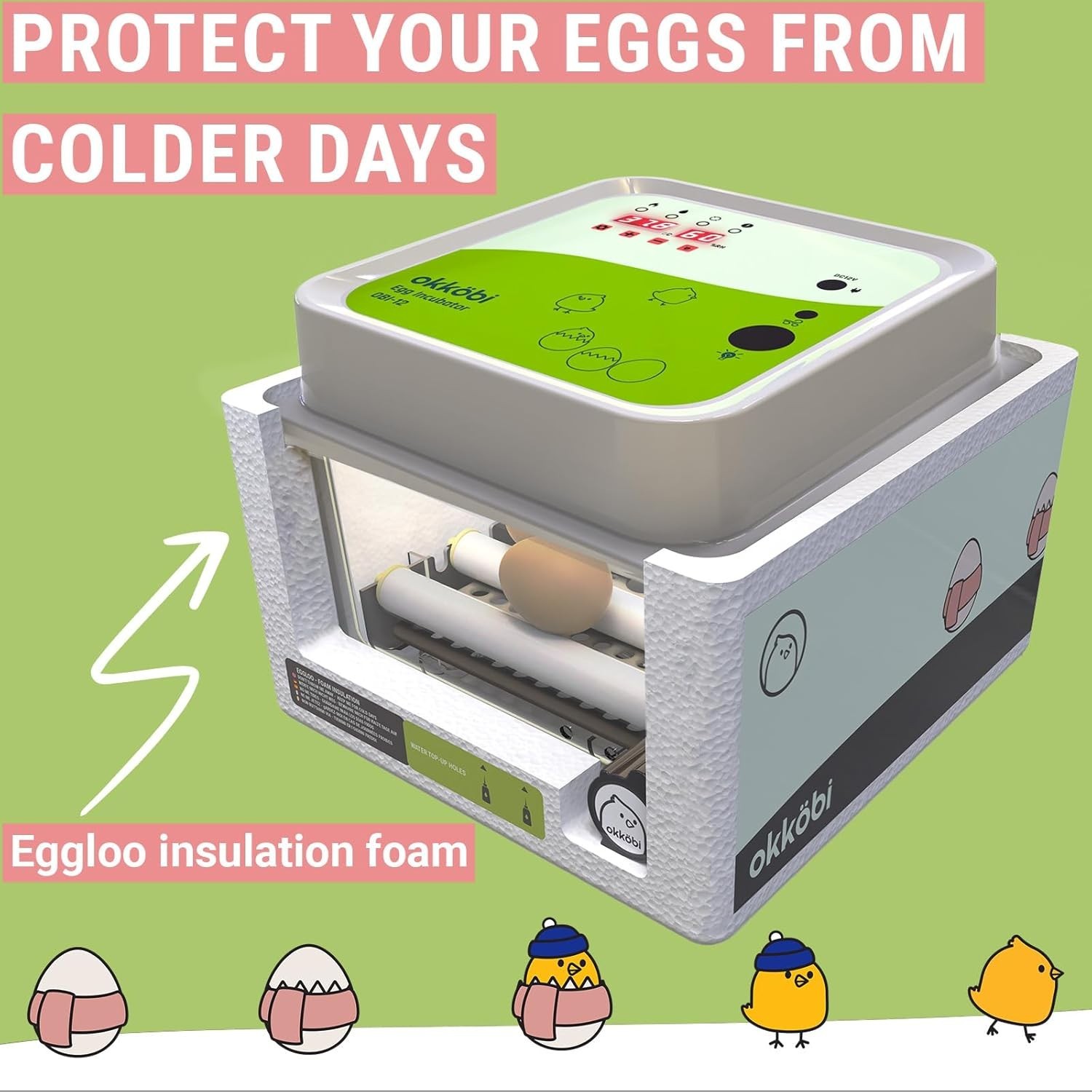 OBI-12 Egg Incubators for Hatching Eggs – Incubator for 12 Eggs with Automatic E