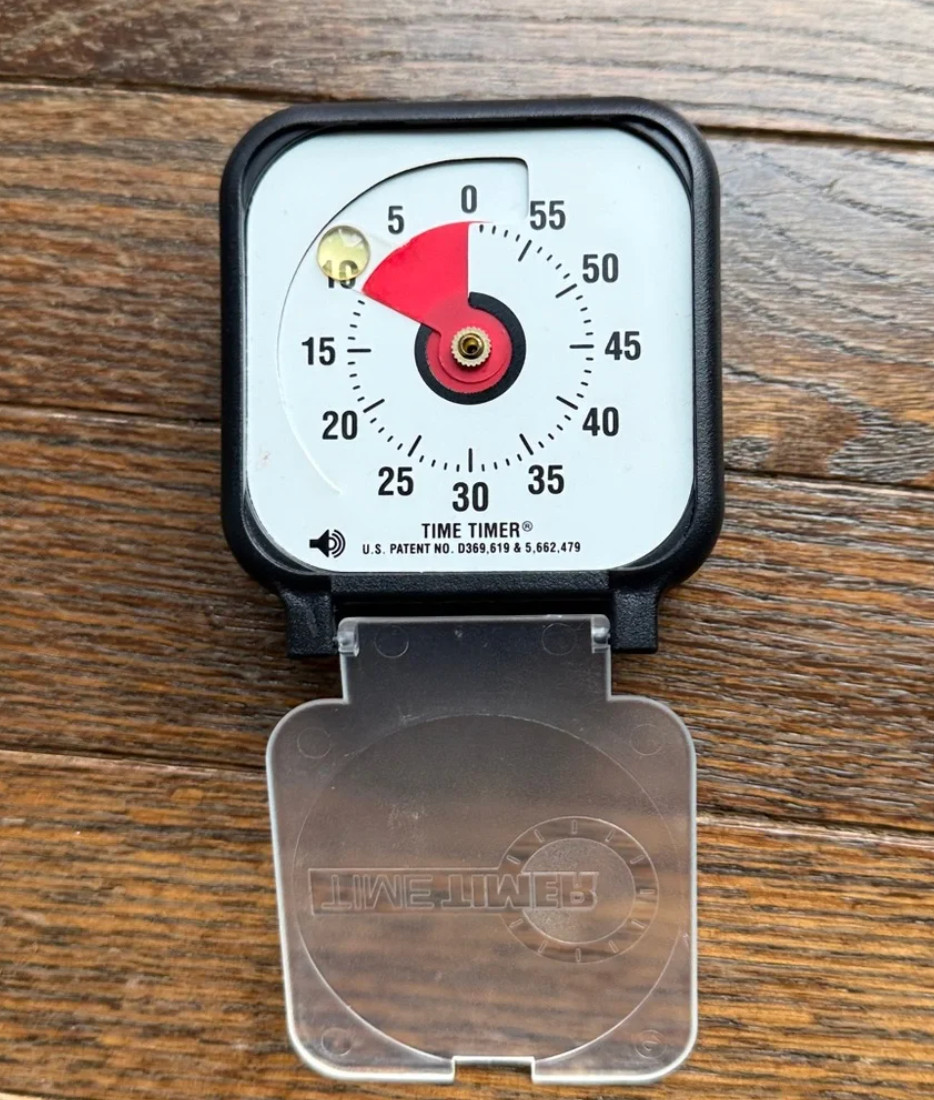 AMAZING TIME TIMER: 3” 60 Minute Visual Timer; RED ELAPSED TIME