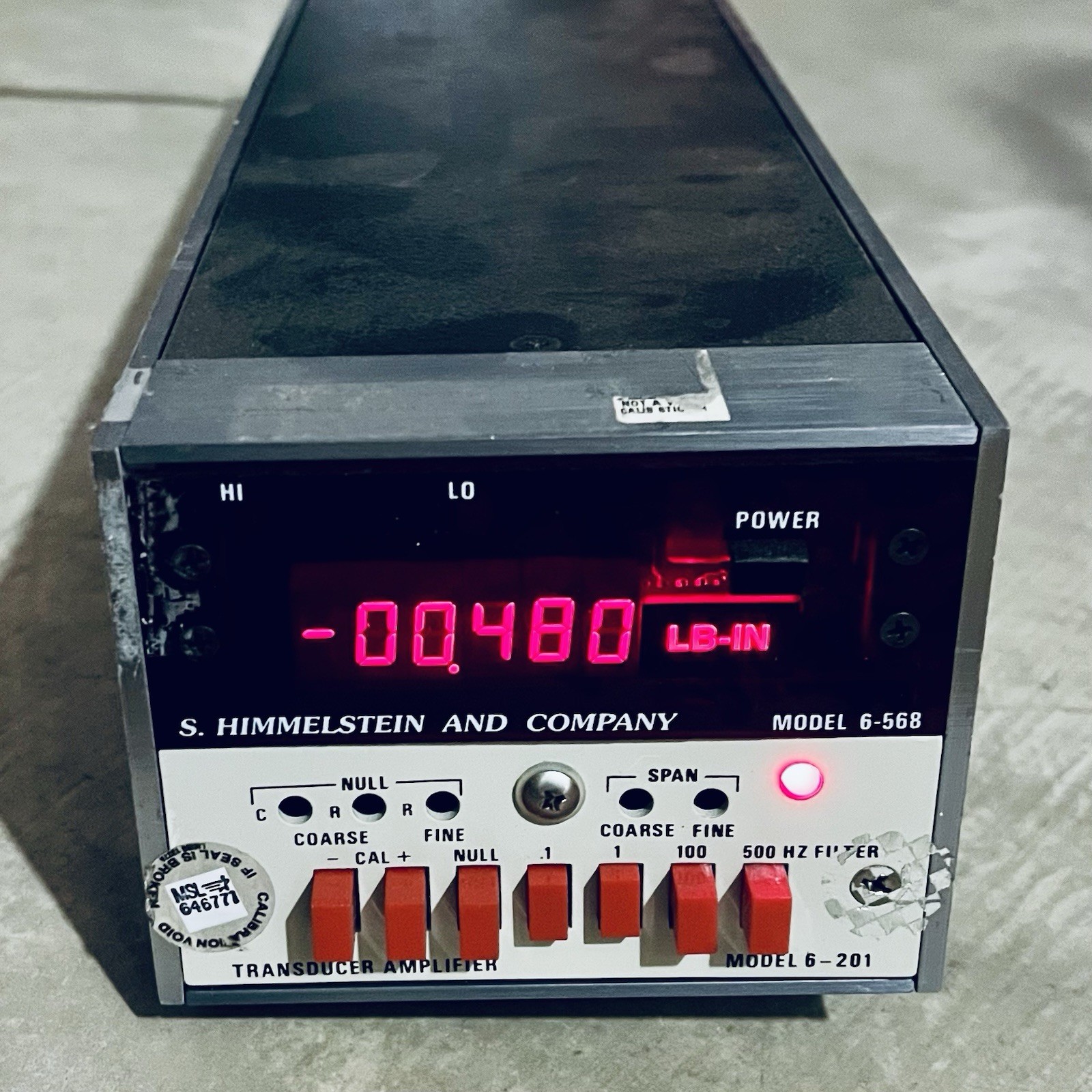 Himmelstein 61201 Signal Conditioner Transducer Amplifier 6-568 6-201 224-6025
