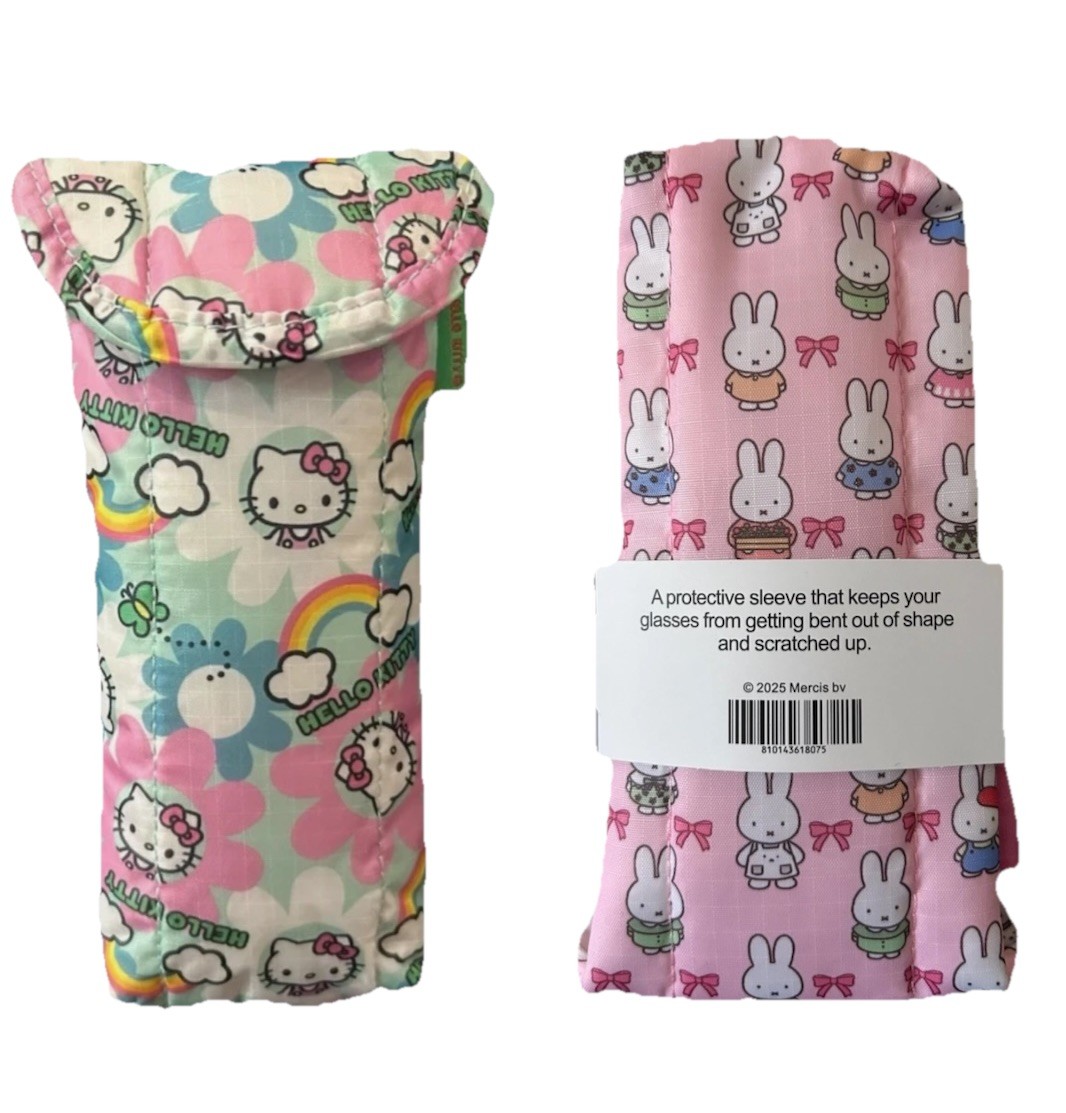 2 Pack x Miffy Hello Kitty Glasses Case Sleeve Sunglasses Storage Soft Protector