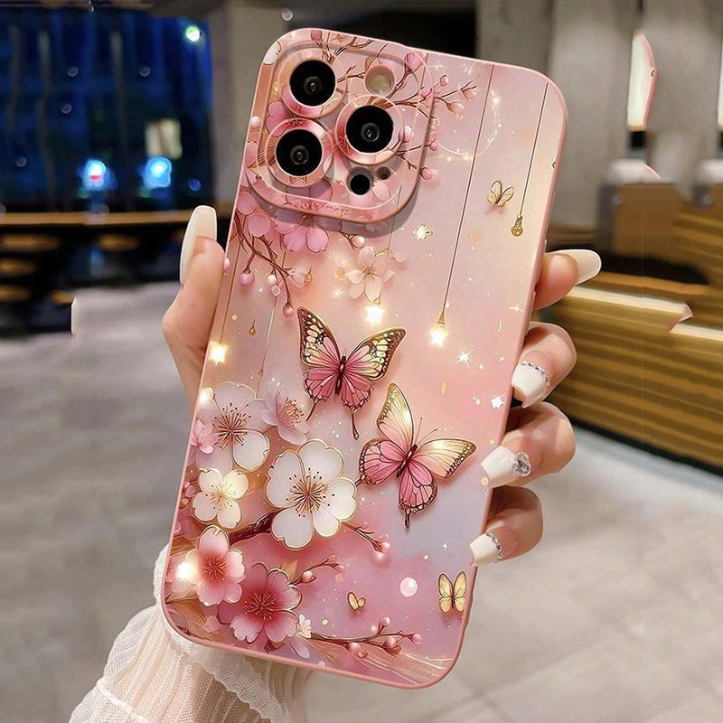 Shockproof Floral Butterfly Phone Case for iPhone 16 15 14 13 12 11 Pro Max SE