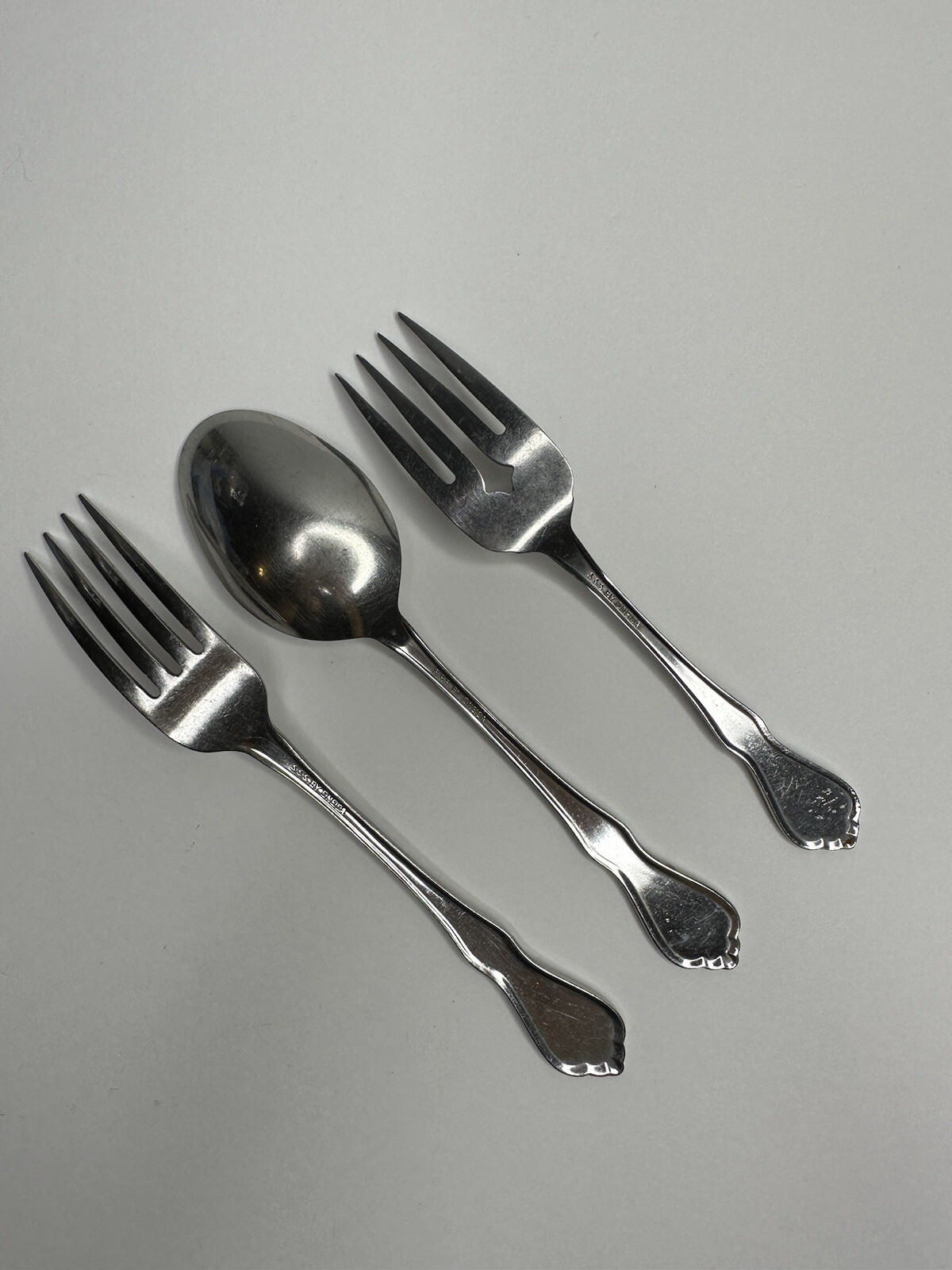 Oneida Trinity Stainless Flatware Replacement 3 Pc Fork Spoon Set Dinner Salad