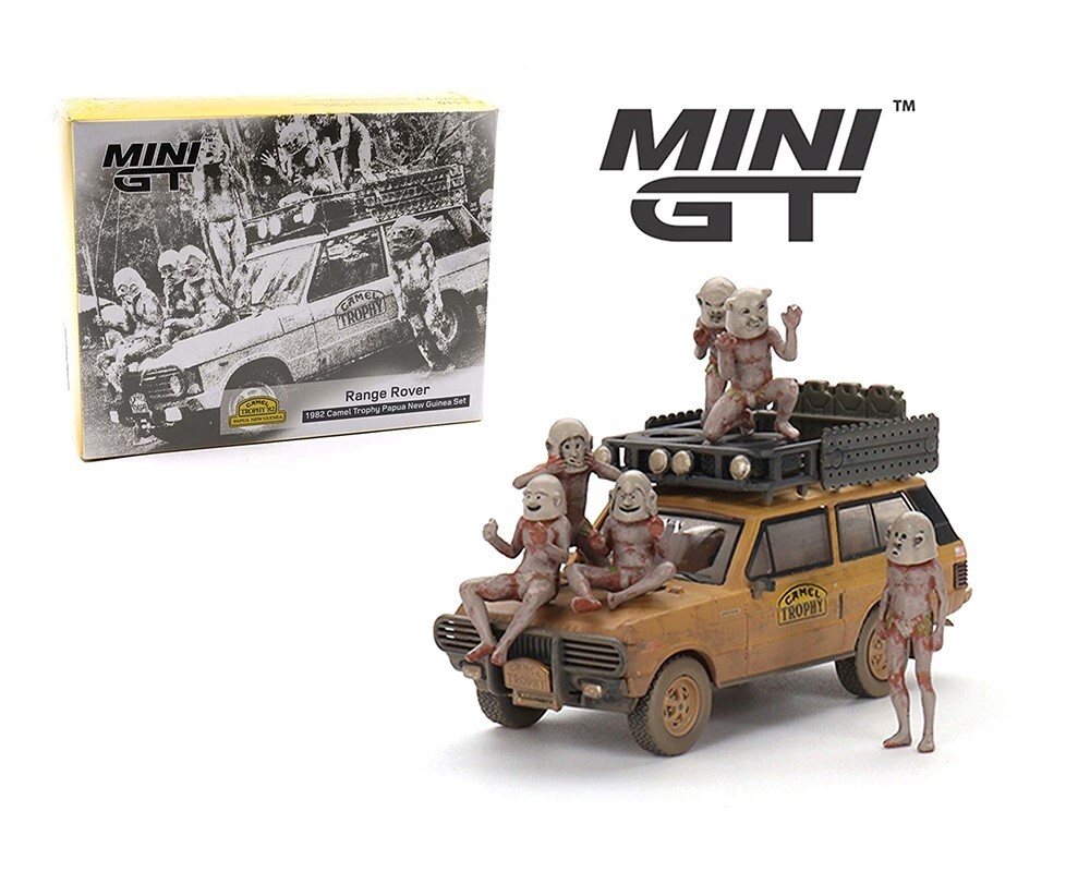 Mini GT 1:64 1982 Range Rover Camel Trophy Papa New Guinea Set MGTS0006 Diecast
