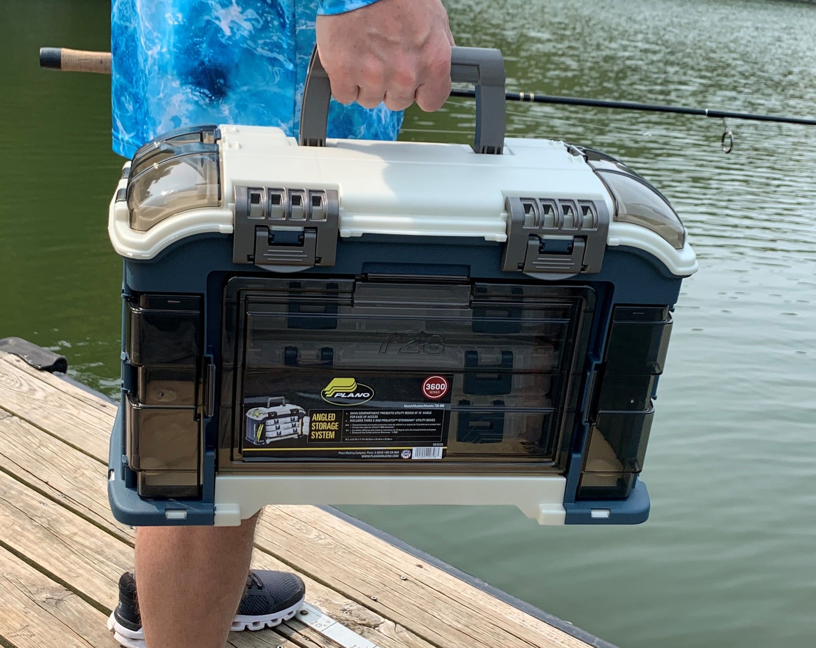 Angled Tackle System 3700 Blue & Silver Durable