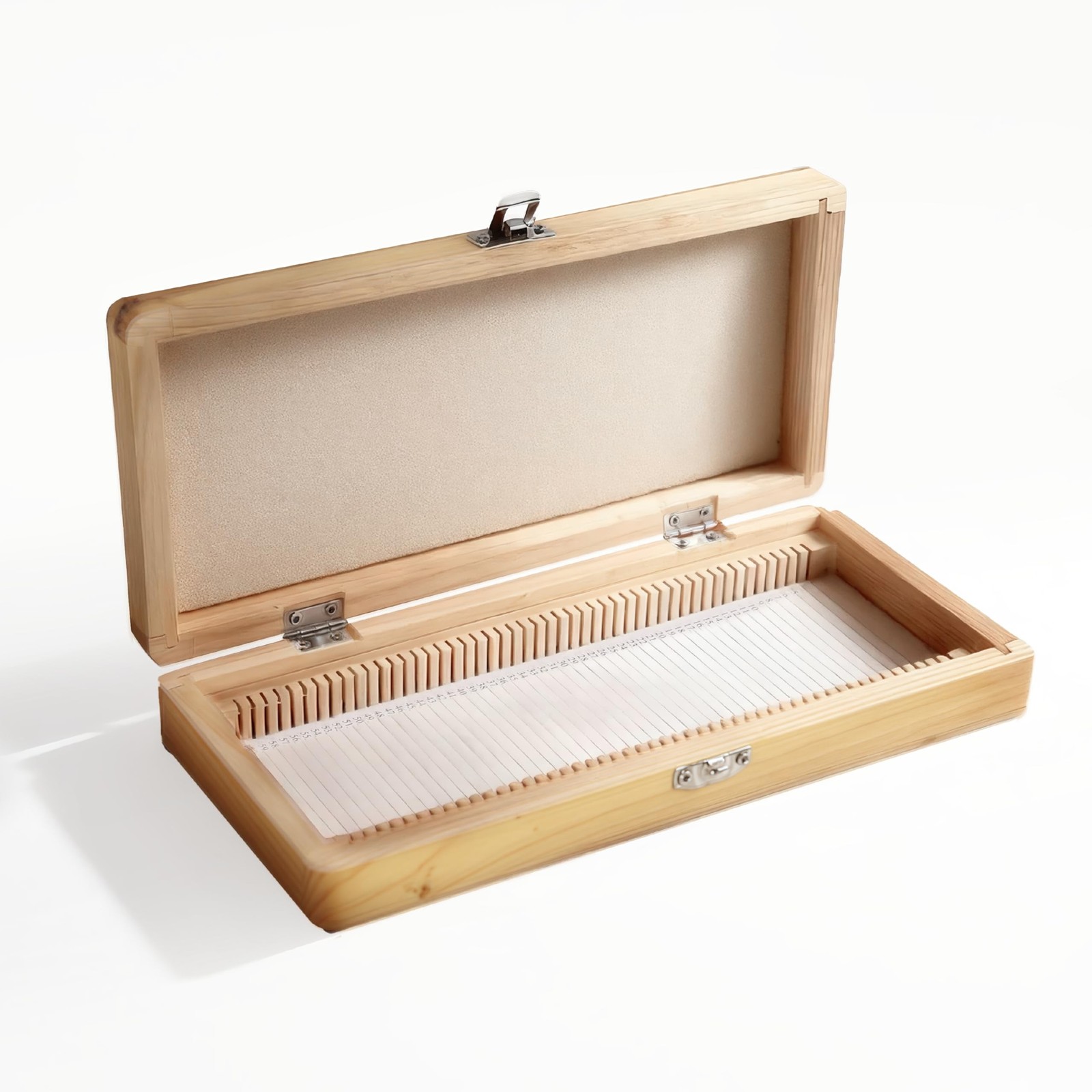 Wooden Microscope Slide Storage Box, Durable Specimen Storage Cabinet for 50 ...