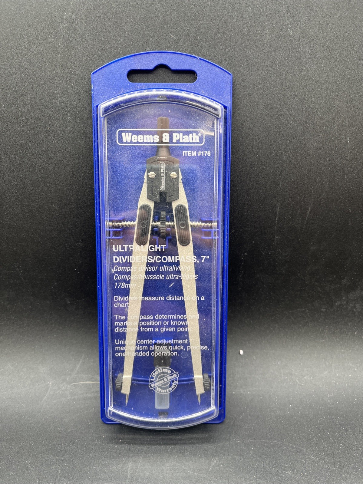 Weems & Plath 7" Ultralight Dividers/Compass #176.  Made in Germany.