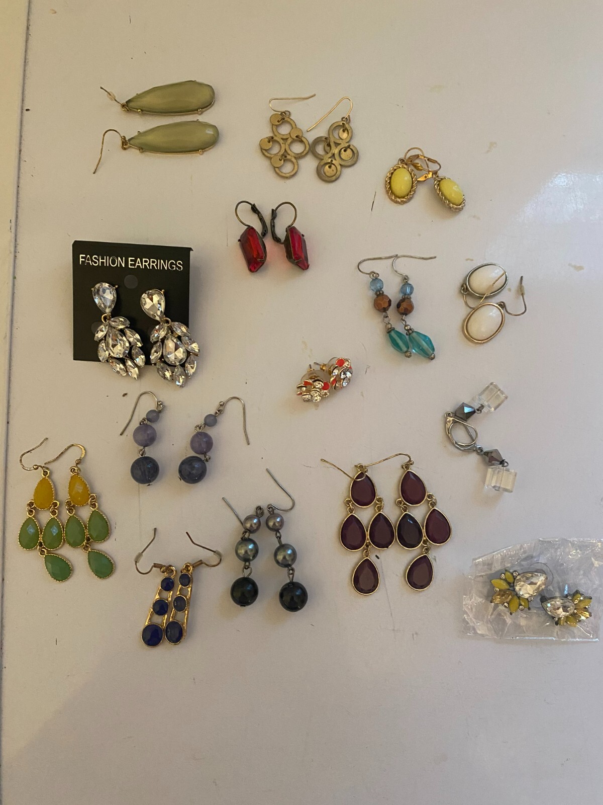 Lot 15 Pairs Women's Pierced Earrings
