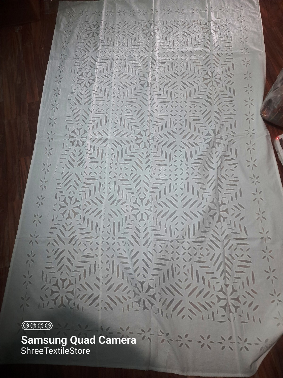 Organdy Cut-Worked Rectangle/Square/Round,Bedding Indian White Handmade Applique