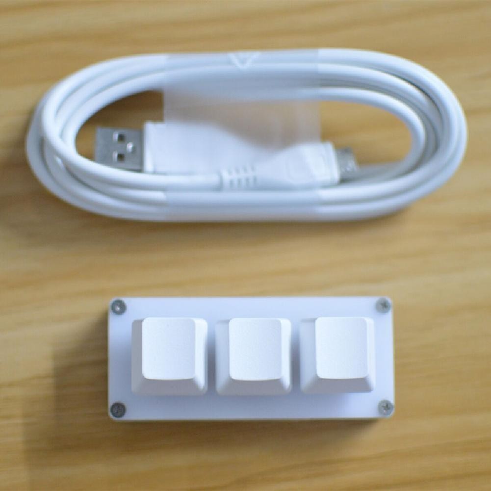 3-key Keypad Gaming Keyboard Programming Macro Mechanical With 1.5m Data Cable
