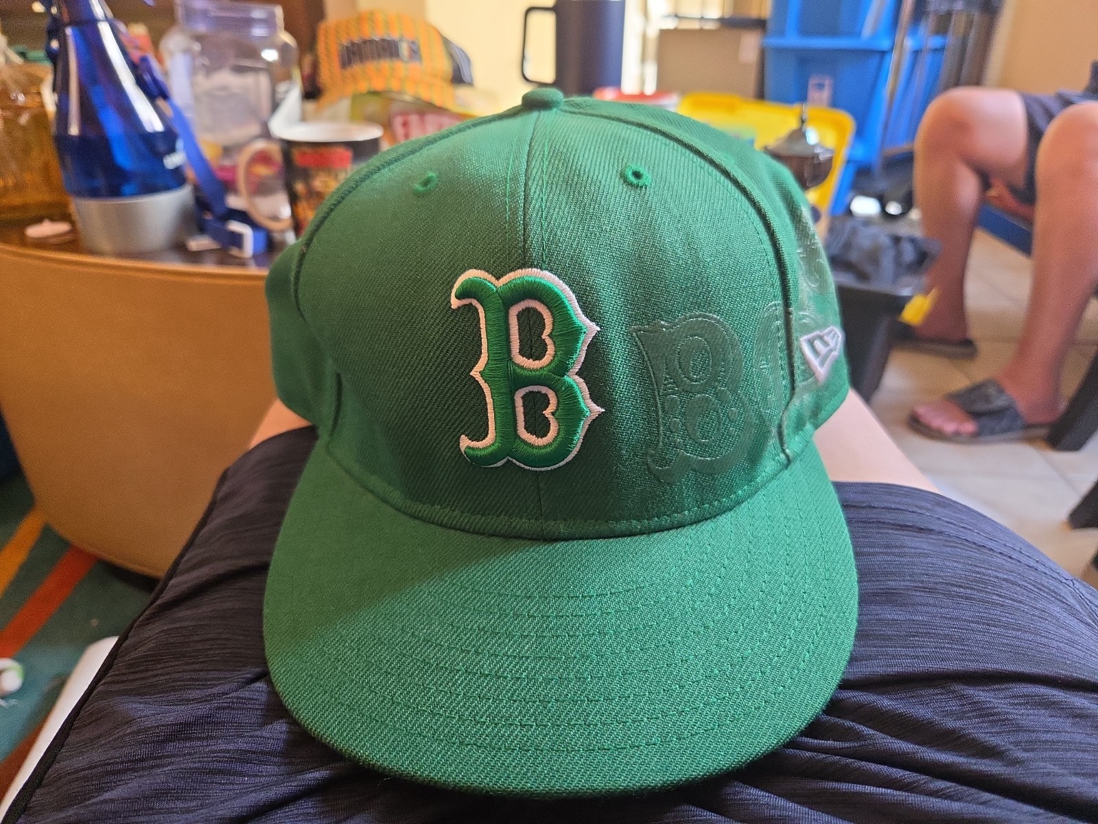 MLB Boston Red Sox (Green) Flat Bill Hat new era 59fifty 7-5/8