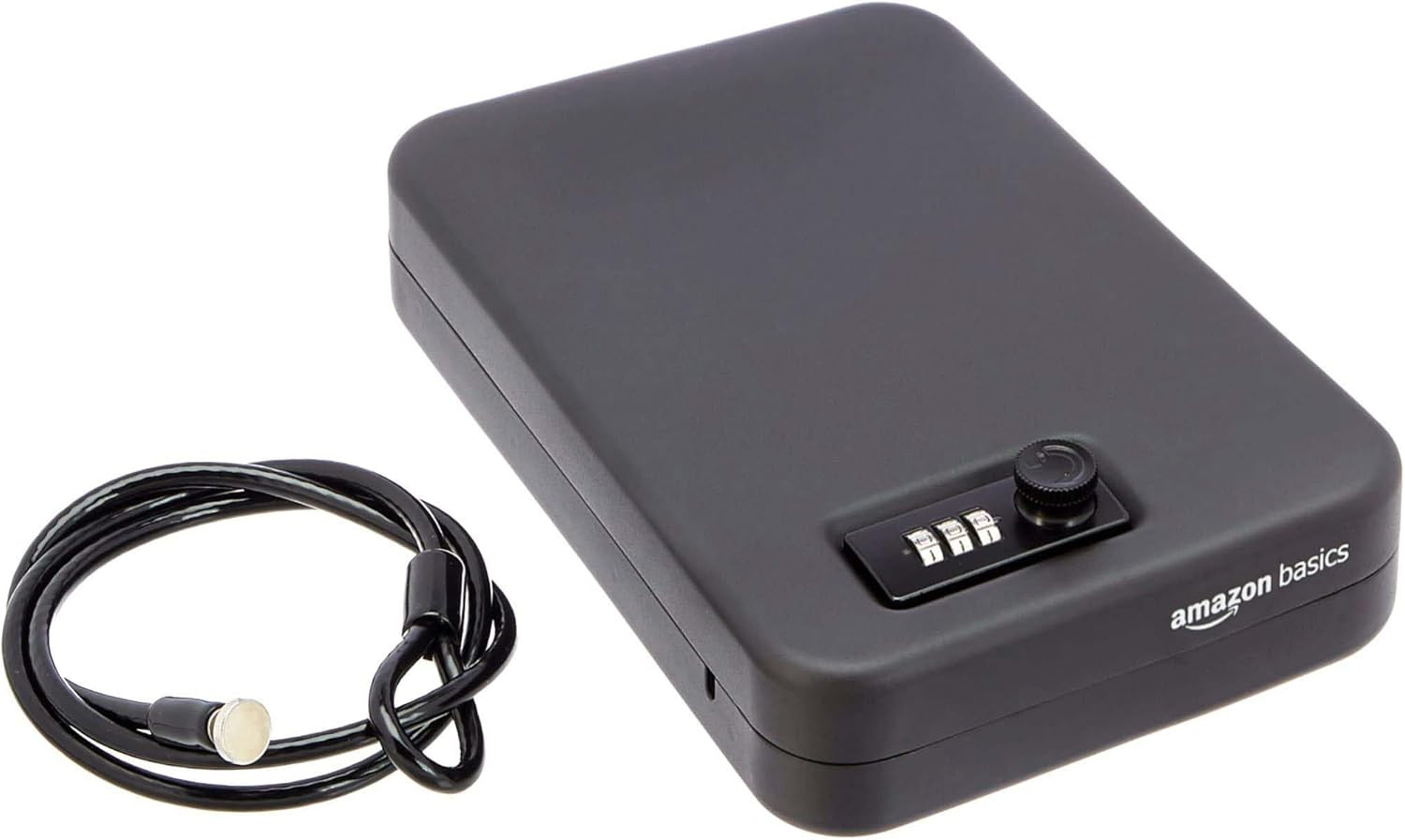 Amazon Basics Portable Security Case Lock Box Safe with Combination Lock for Doc