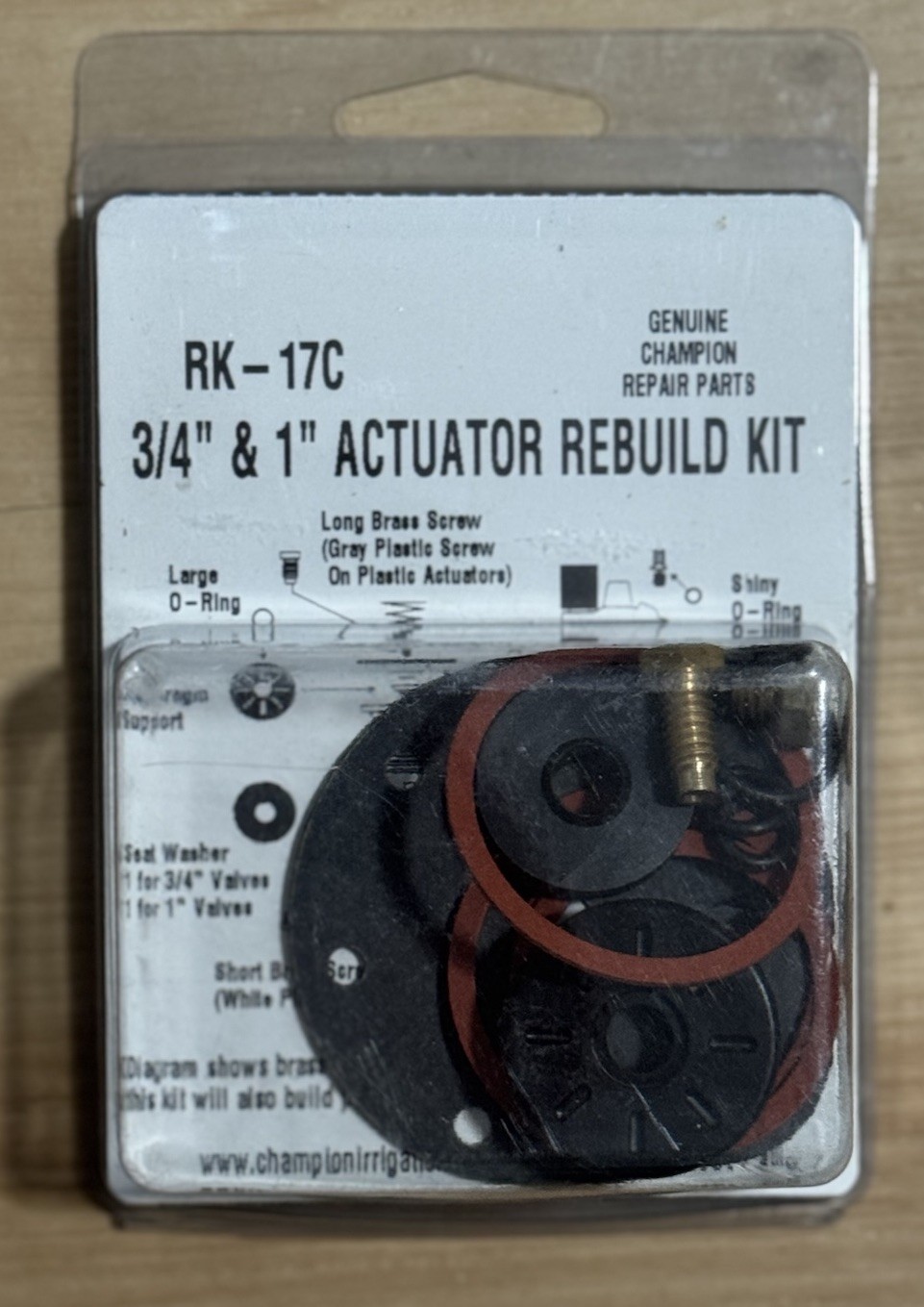Champion RK-17C Actuator Rebuild Kit 3/4” 1” Irrigation Valve New
