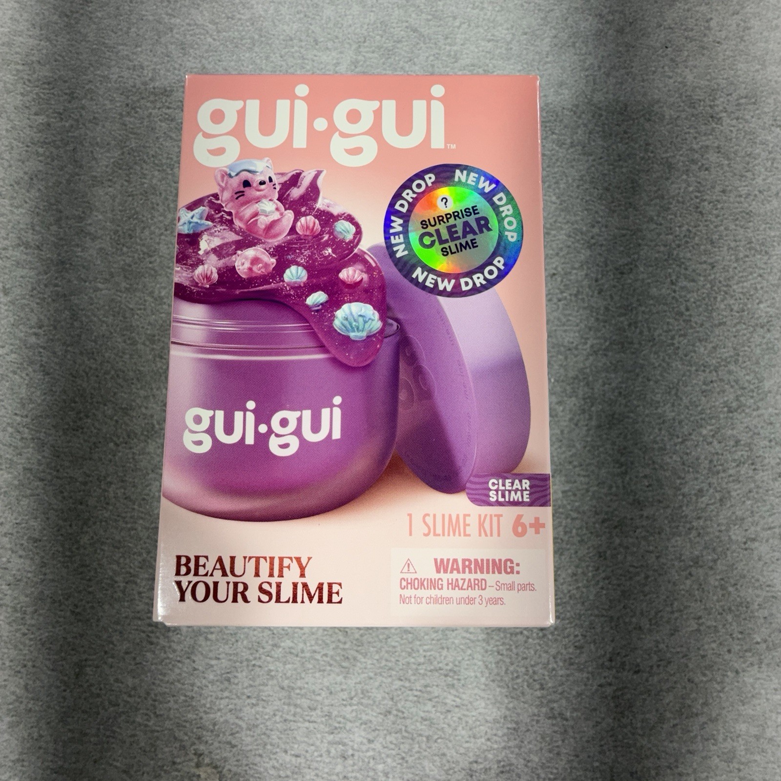 Gui Gui Surprise Clear Slime Kit Mystery Figure & Charms New Sealed New Drop